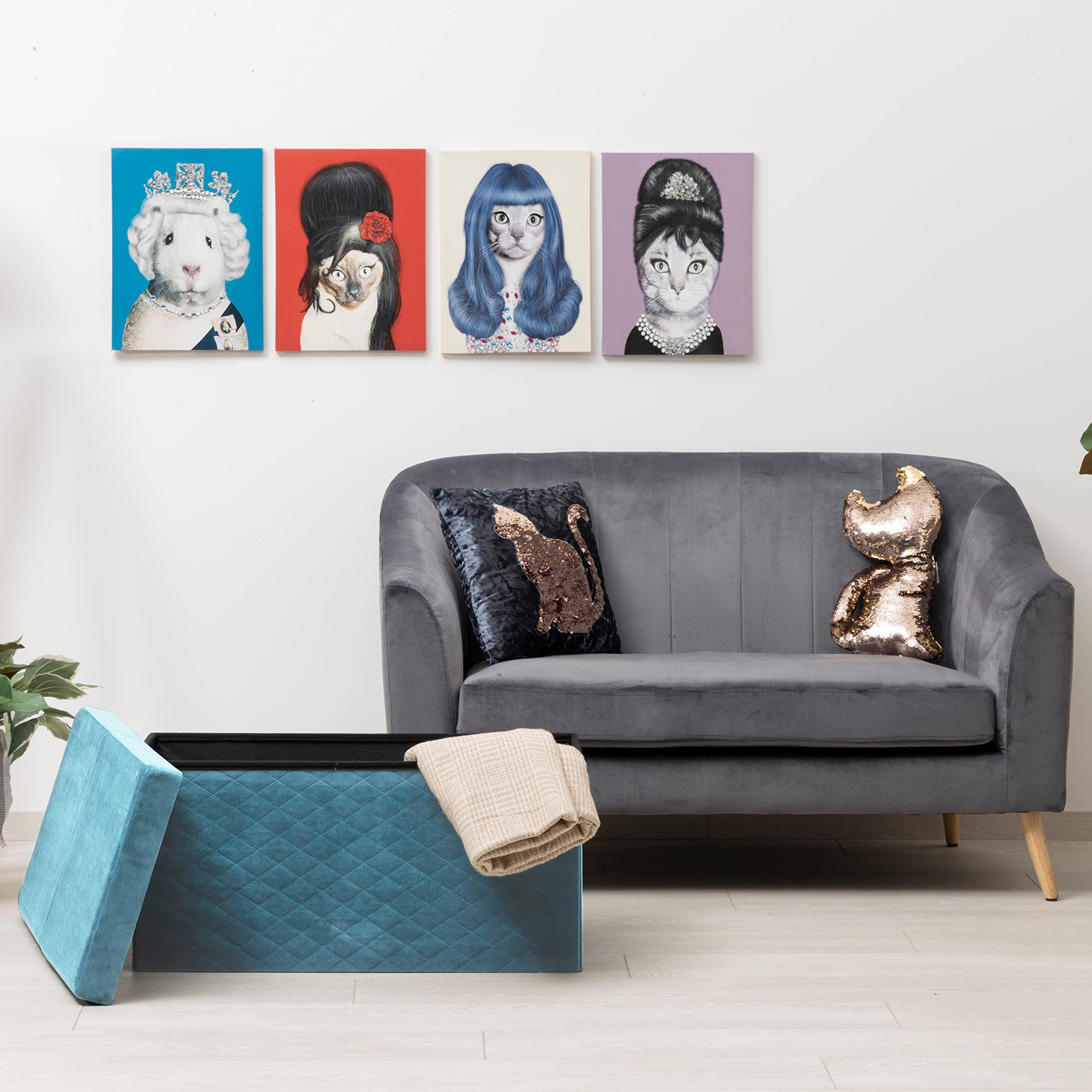 baroni-home-pouf-e-cassapanche-coffre-velours-bleu-p-trole-76cm-pliable image 3