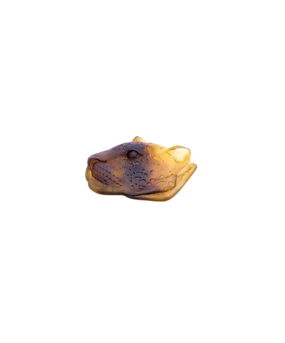 daum-l-opard-vide-poche-cristal-d-coration-animali-re image 1