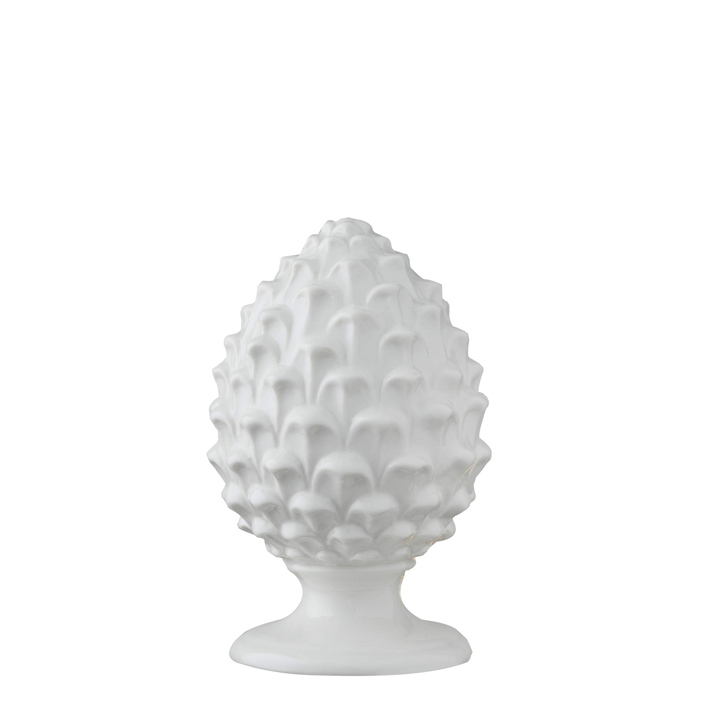 baroni-home-decorazioni-pigna-sicilienne-porcelaine-blanc-s-14cm image 1