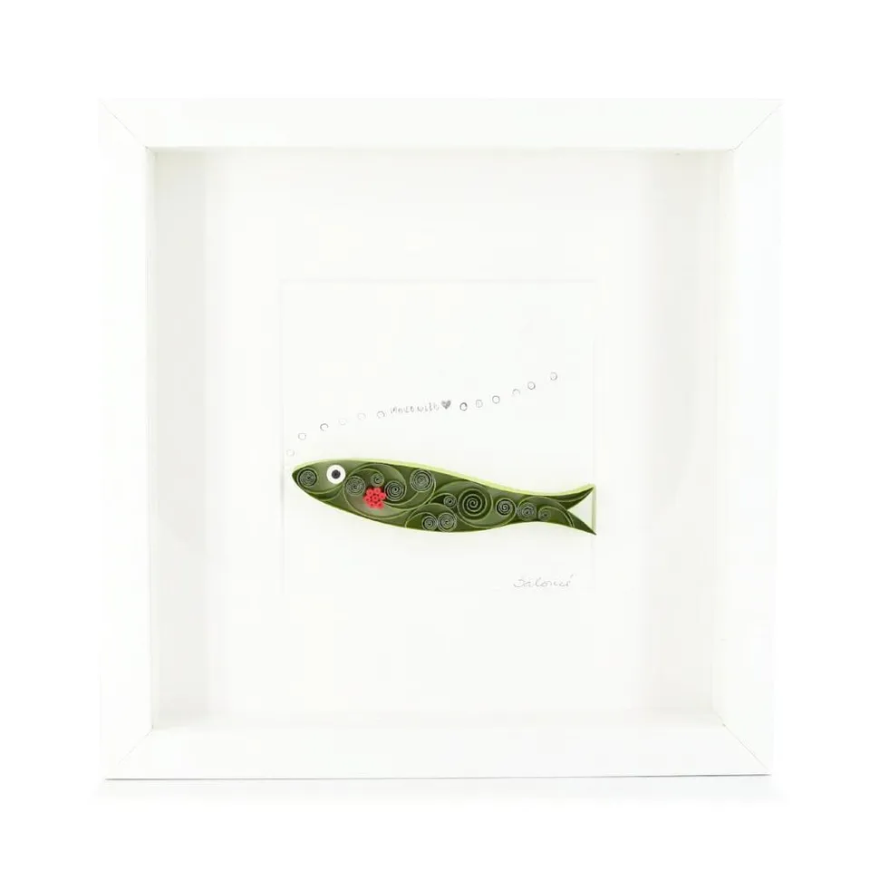 luisa-paix-o-sardinha-tableau-paperolles-sardine-25-cm-fait-main image 1