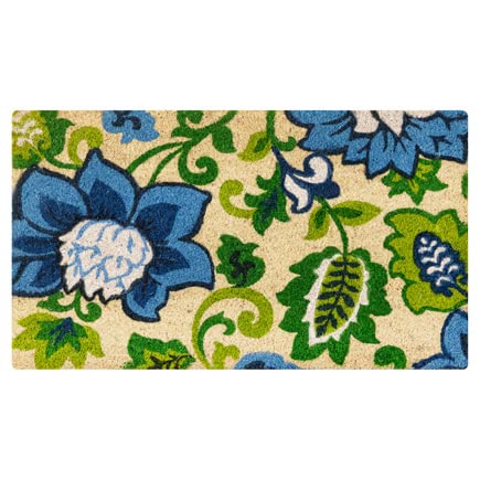 baroni-home-tessile-casa-paillasson-coco-fleurs-bleues-70x40-cm image 1