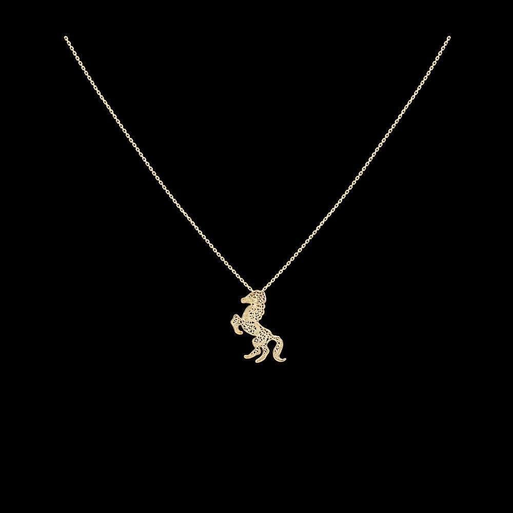 luisa-paix-o-cavalo-i-collier-argent-dor-filigrane-cheval image 1