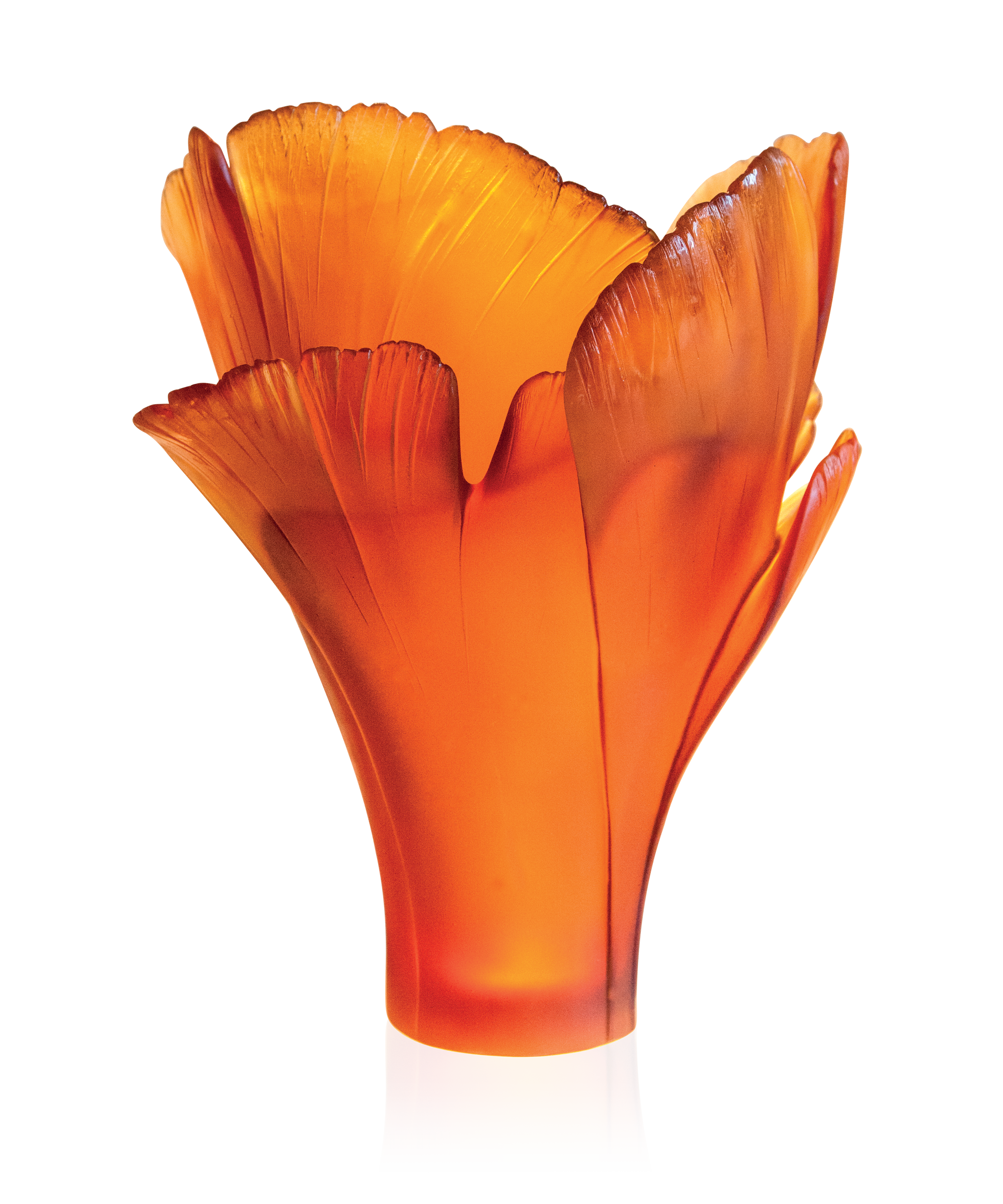 daum-ginkgo-vase-magnum-ambre-99ex image 1