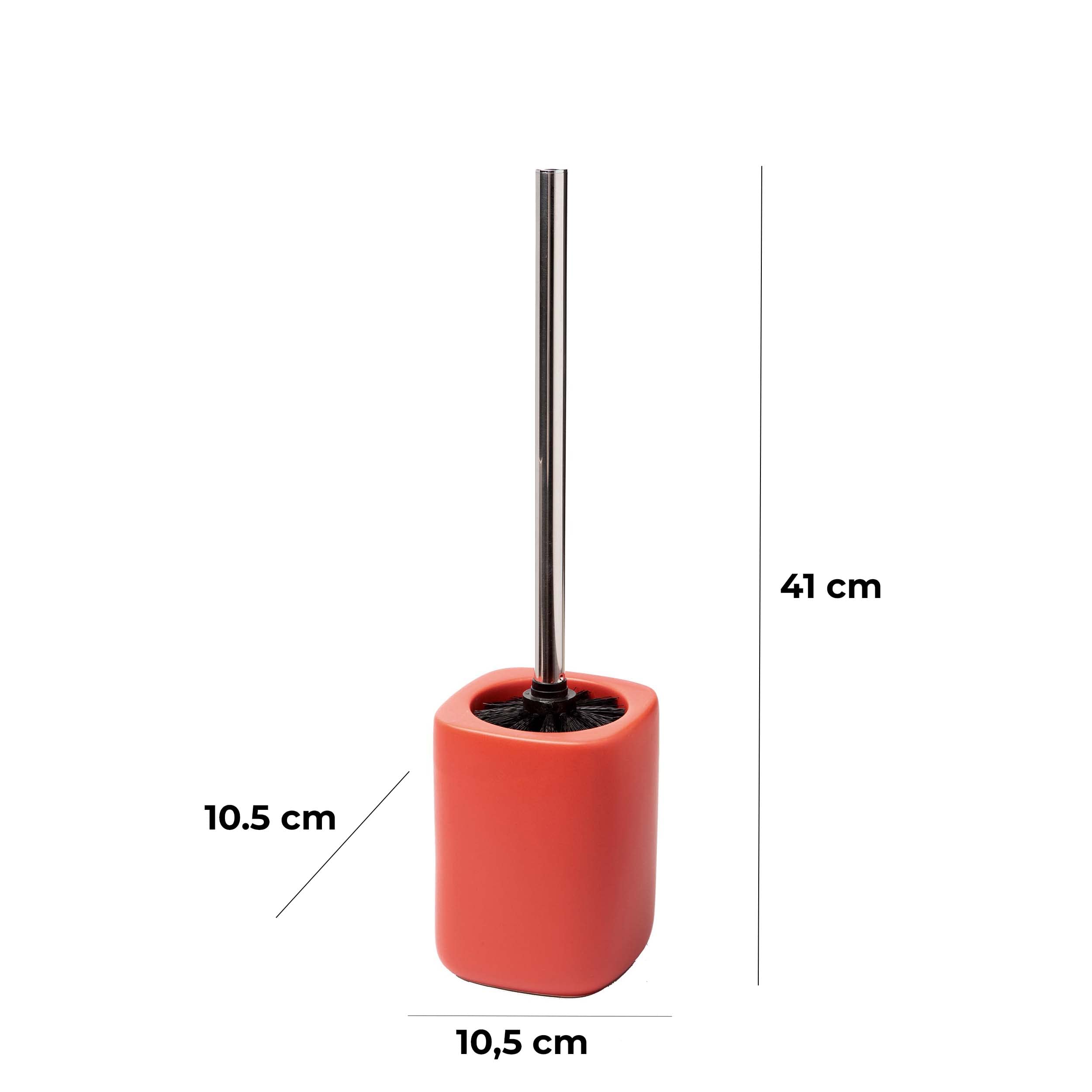 baroni-home-tutto-bagno-brosse-wc-c-ramique-rouge-41-cm image 2