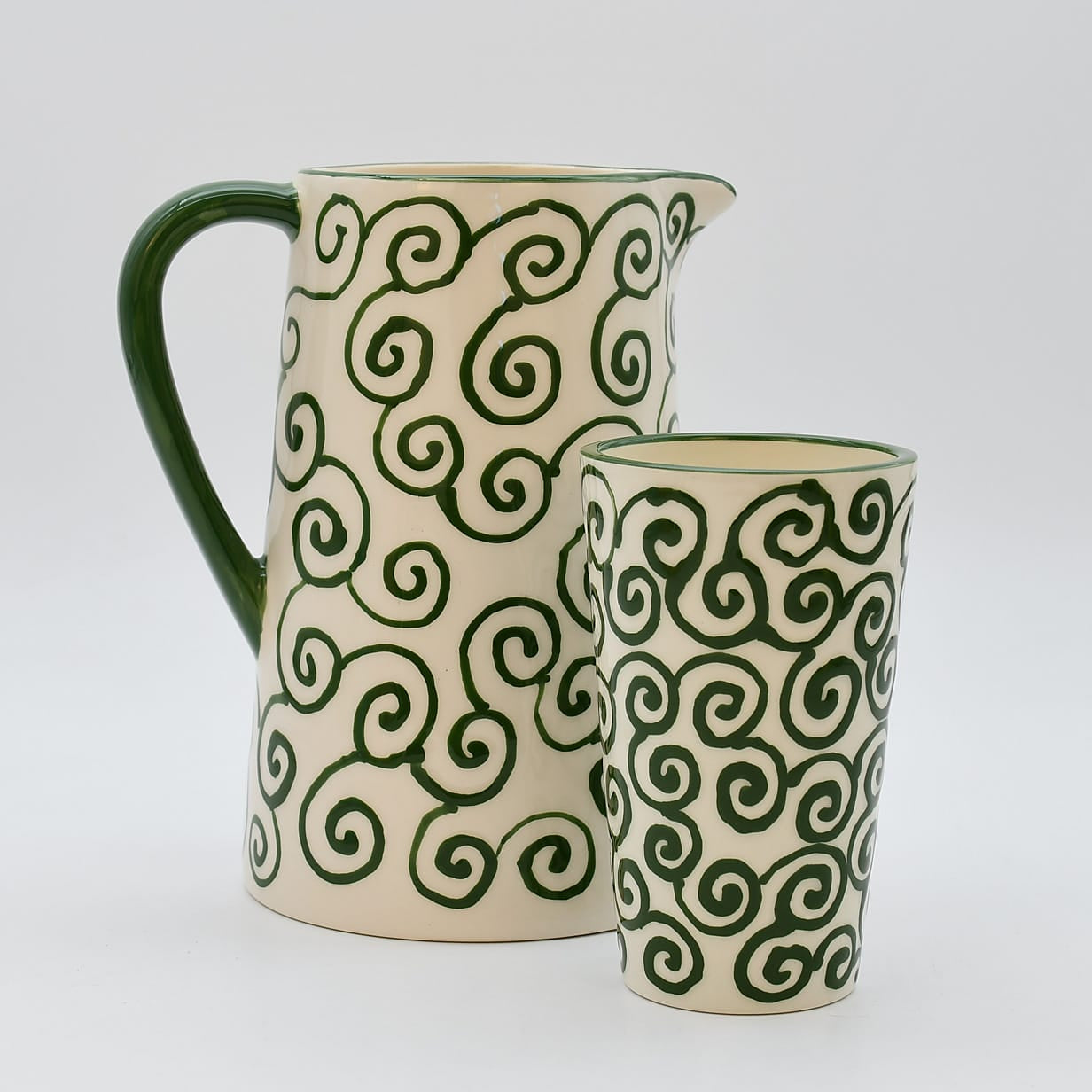 luisa-paix-o-redemoinho-carafe-c-ramique-1-l-vert-spirale image 3