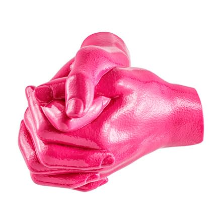baroni-home-mains-crois-es-statue-d-corative-rose image 2