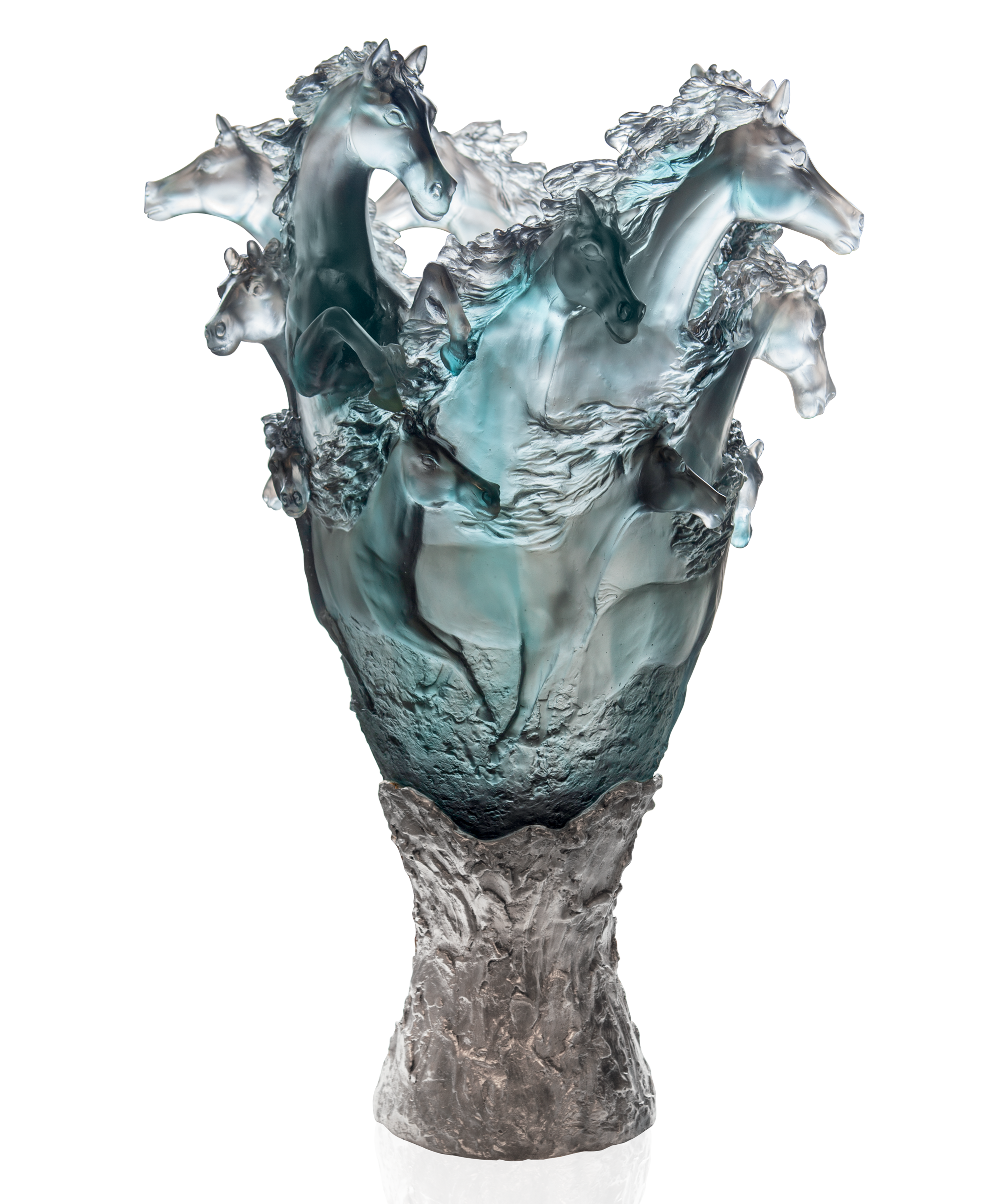 daum-cavalcade-vase-prestige-vase-cristal-bleu-gris-50-ex image 1