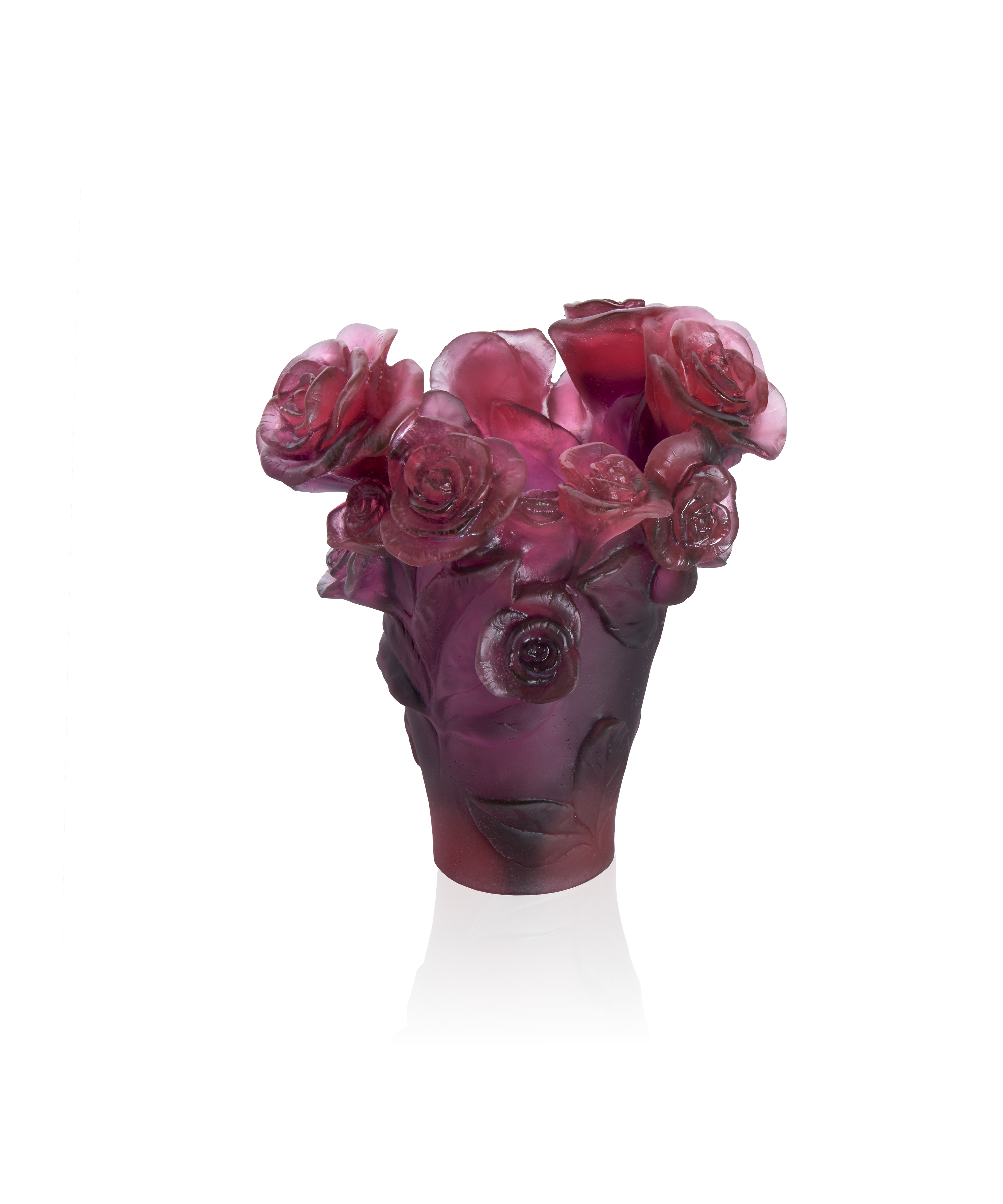 daum-univers-v-g-tal-rose-passion-vase-petit-rouge-violet image 1