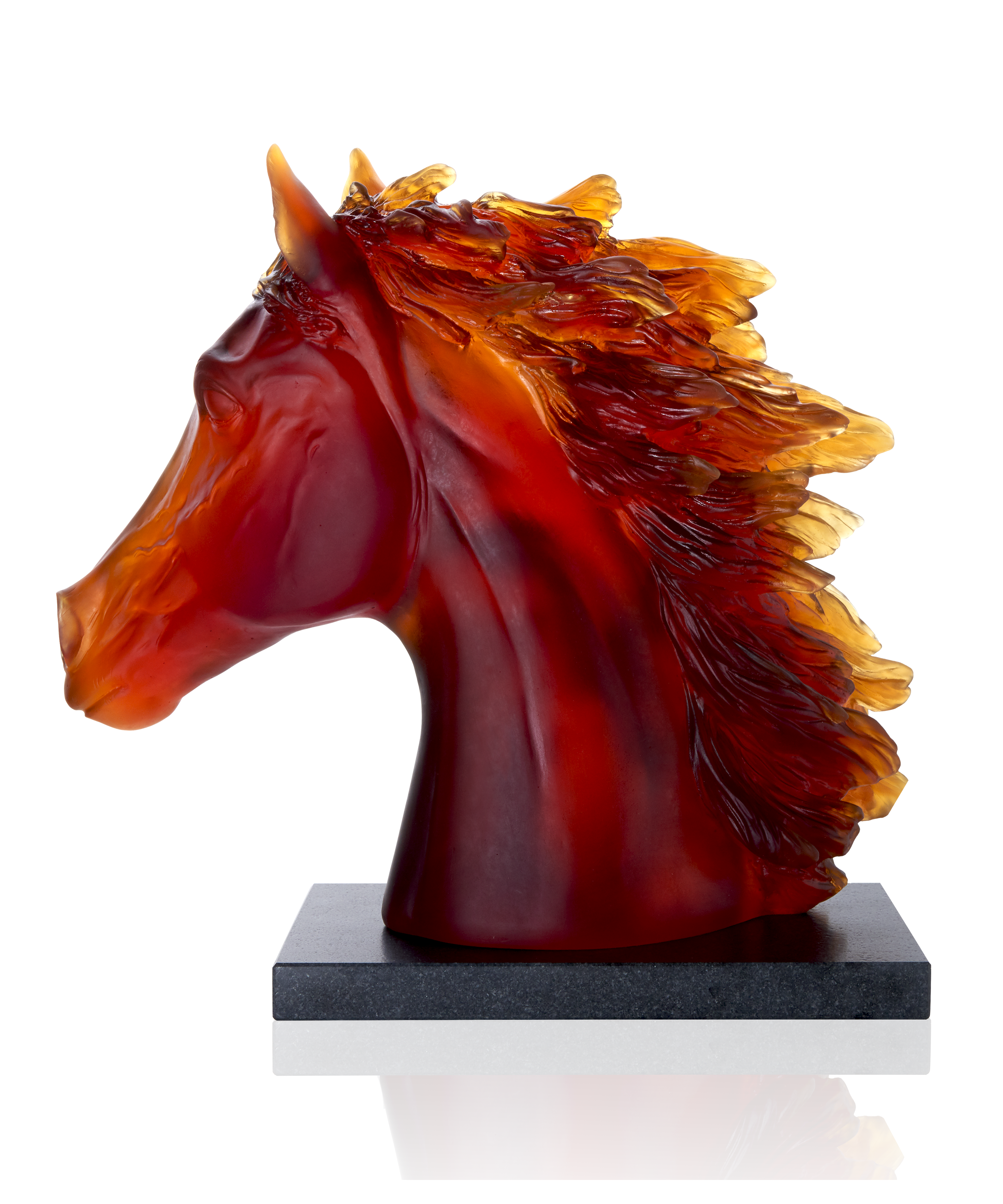 daum-univers-animalier-t-te-de-cheval-sculpture-cristal-ambre image 3