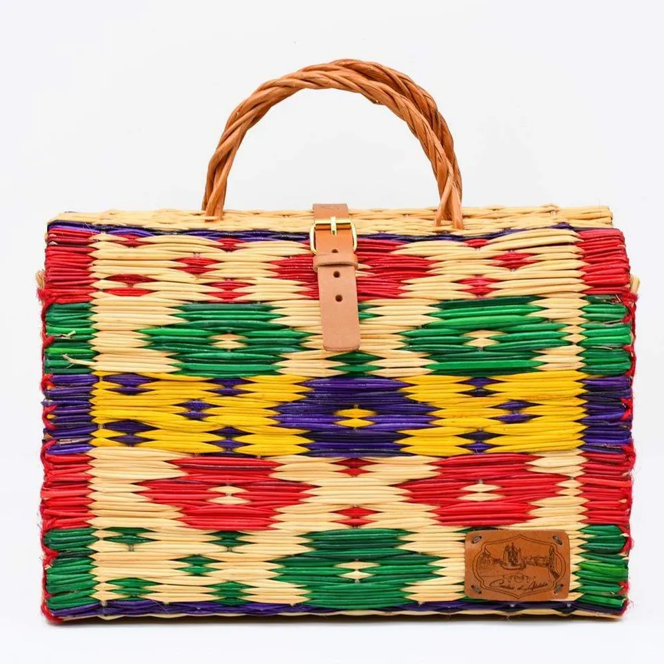 luisa-paix-o-accessoires-portugal-sac-cabas-jonc-33cm-multicolore image 1