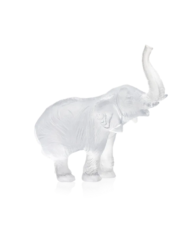 daum-l-phant-moyen-mod-le-blanc-jean-fran-ois-leroy-p-te-de-verre image 1