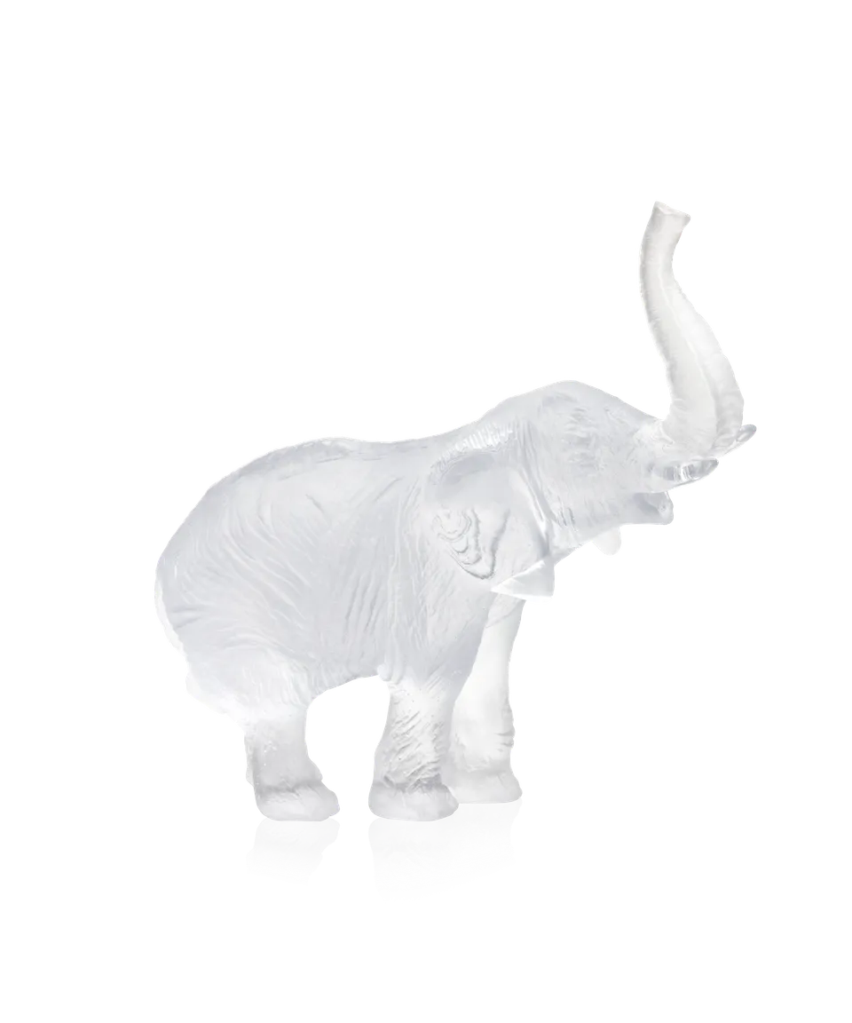 daum-l-phant-moyen-mod-le-blanc-jean-fran-ois-leroy-p-te-de-verre image 1