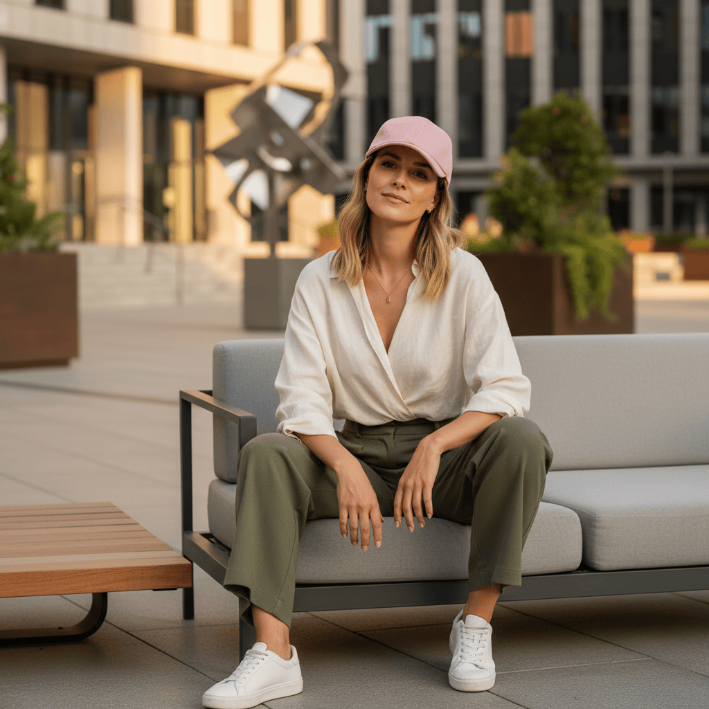 luisa-paix-o-casquette-en-lin-rose-taille-unique-55-61-ajustable image 2