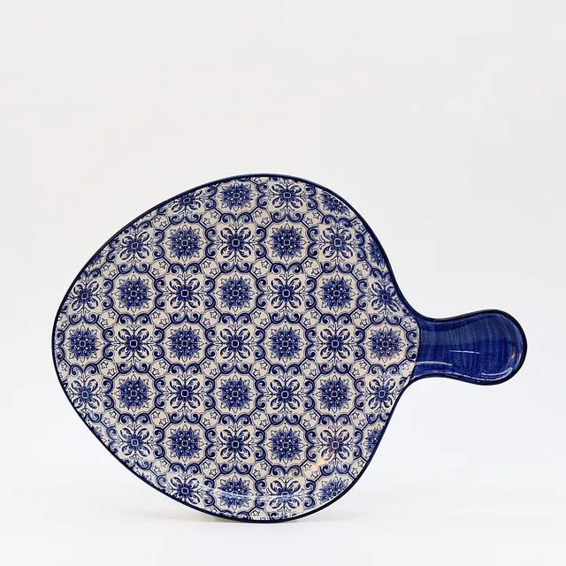 luisa-paix-o-padr-o-plat-en-c-ramique-bleu-28-cm image 1
