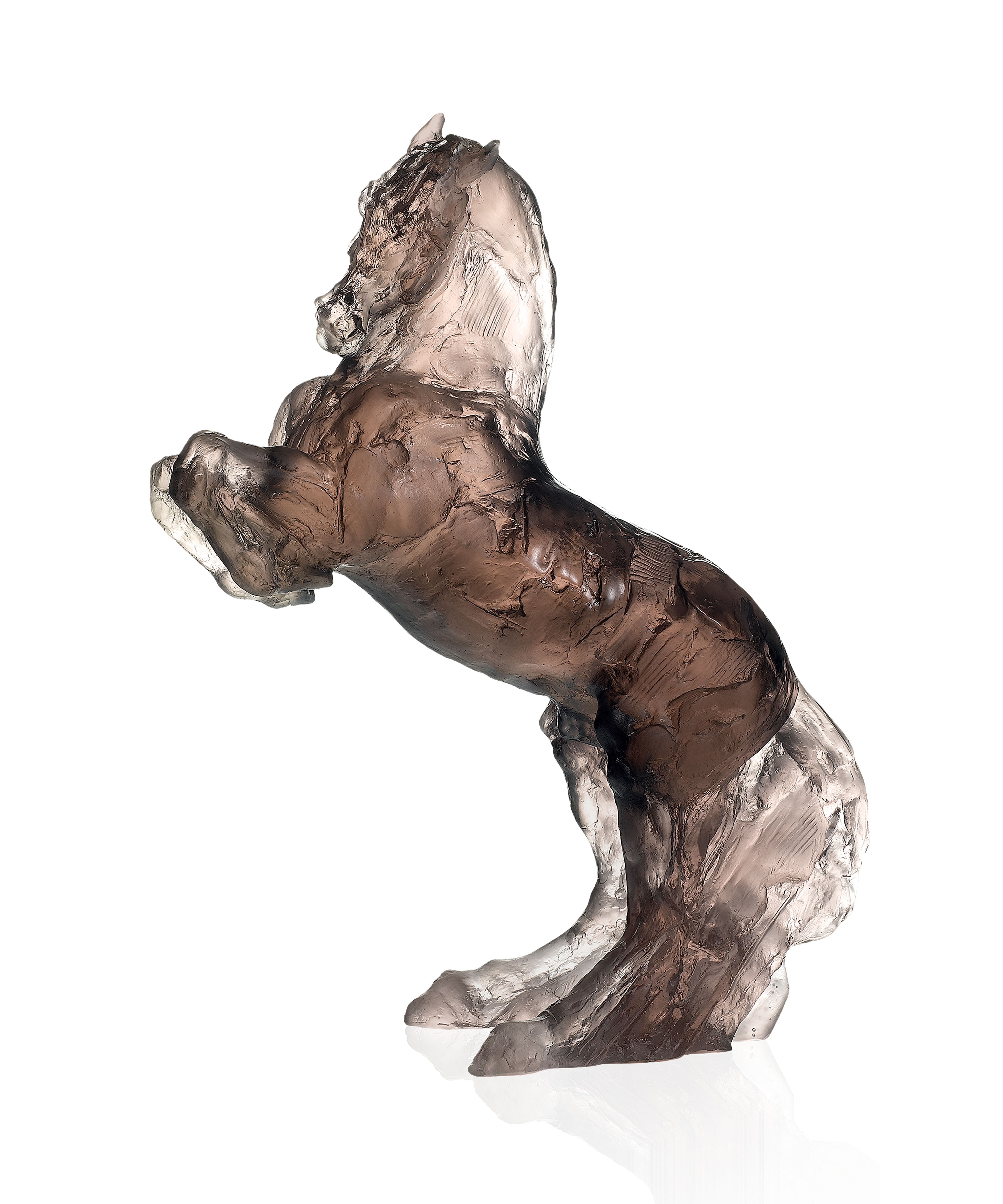 daum-art-cristal-balthazar-gris-rose-sculpture-cheval-cristal-275-ex image 1