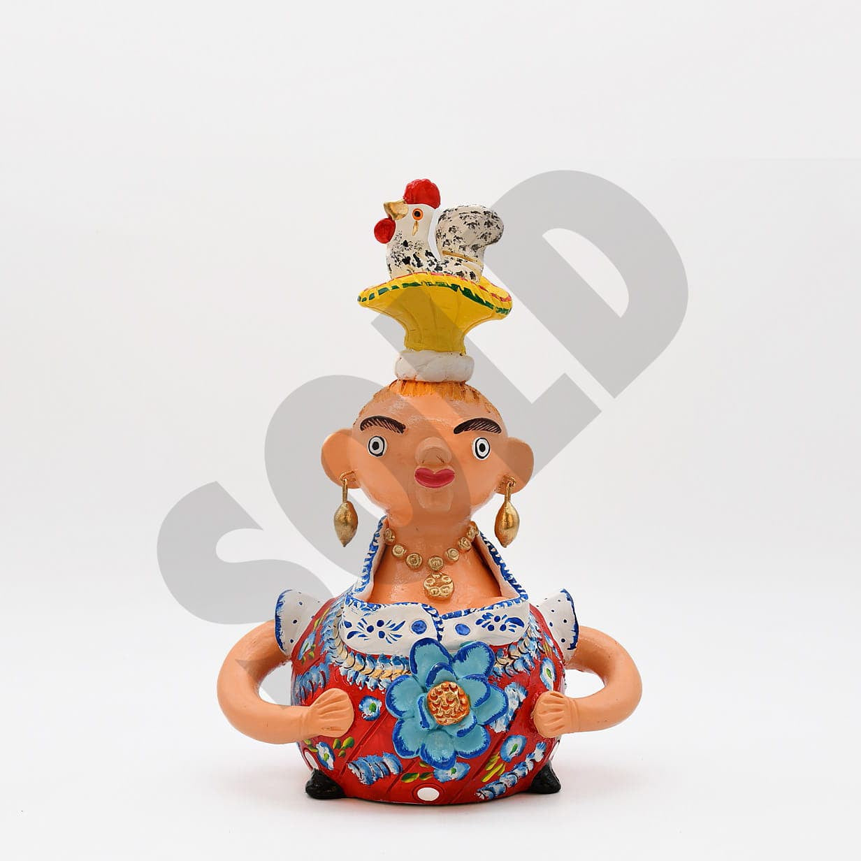 luisa-paix-o-boneca-barriguda-25-cm-figurine-c-ramique-pi-ce-unique image 1