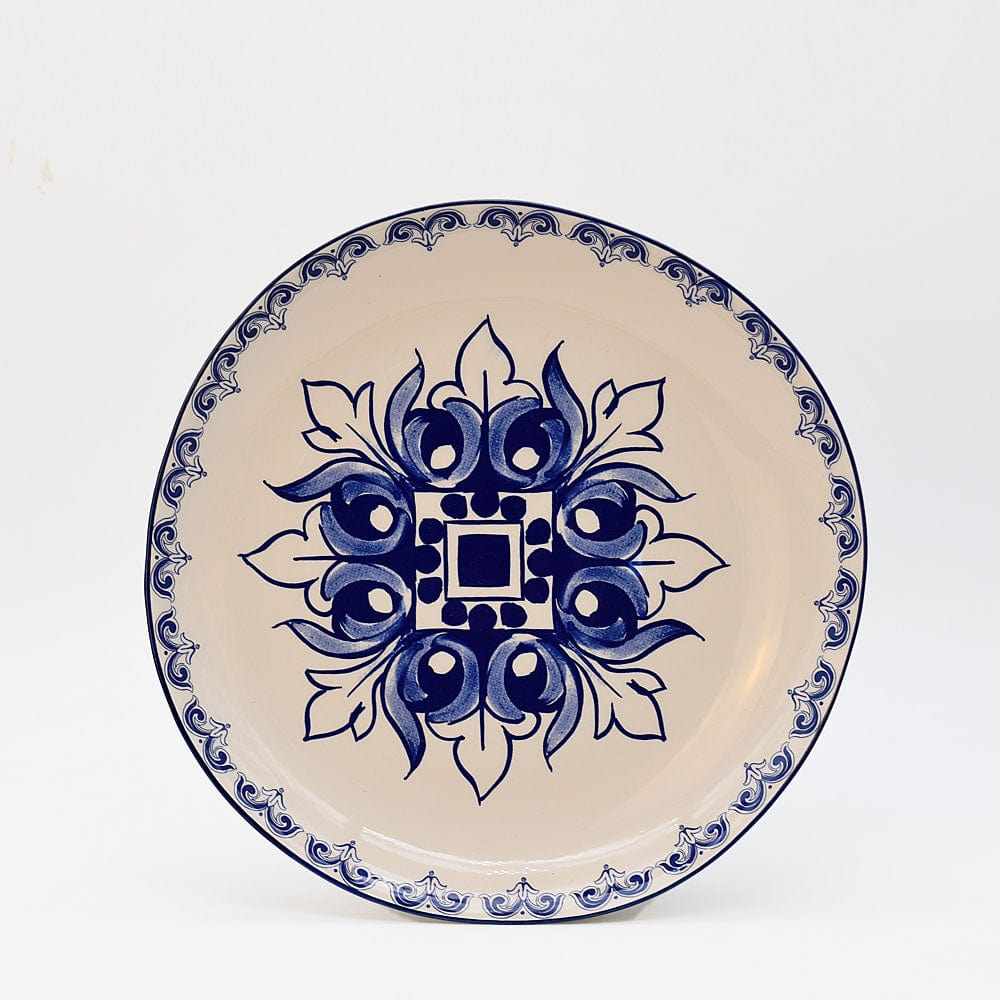 luisa-paix-o-bras-o-assiette-c-ramique-bleue-27cm-lave-vaisselle image 1