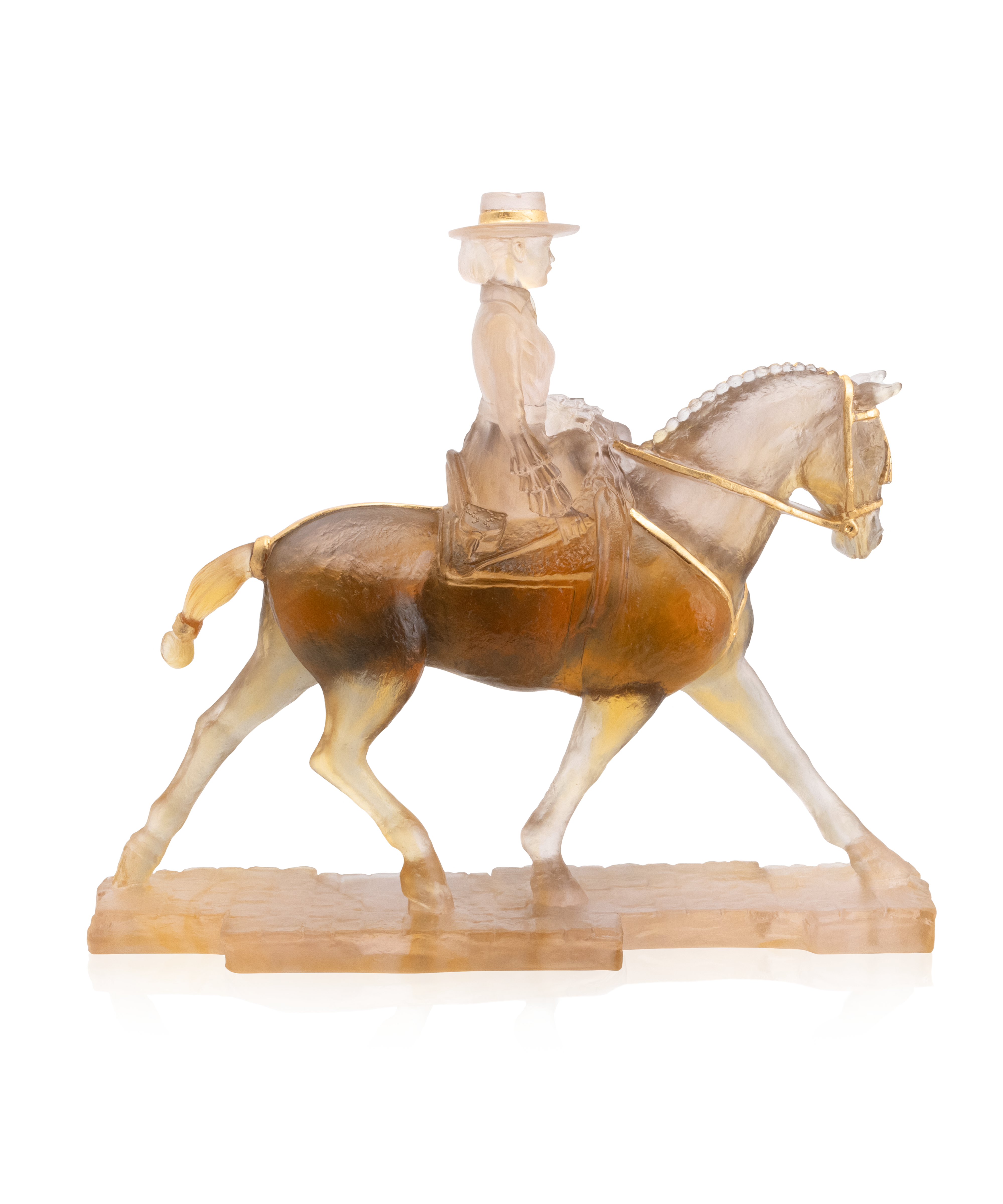 daum-univers-animalier-cavali-re-andalouse-sculpture-cristal image 3