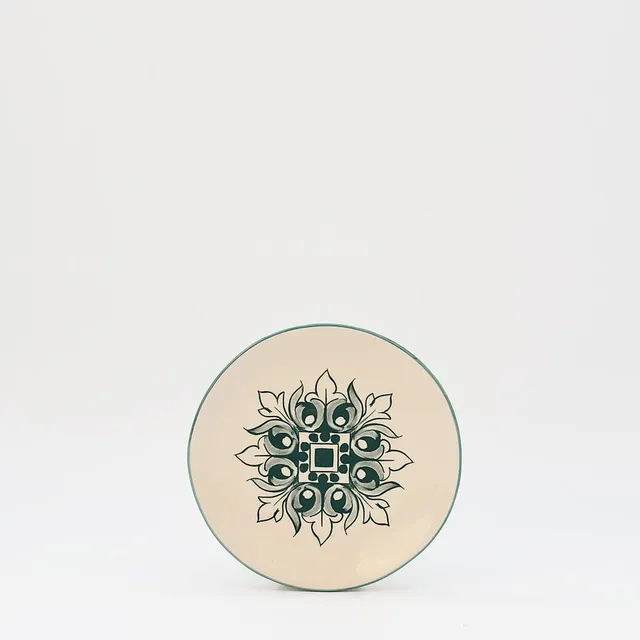 luisa-paix-o-bras-o-assiette-c-ramique-verte-15-cm image 1