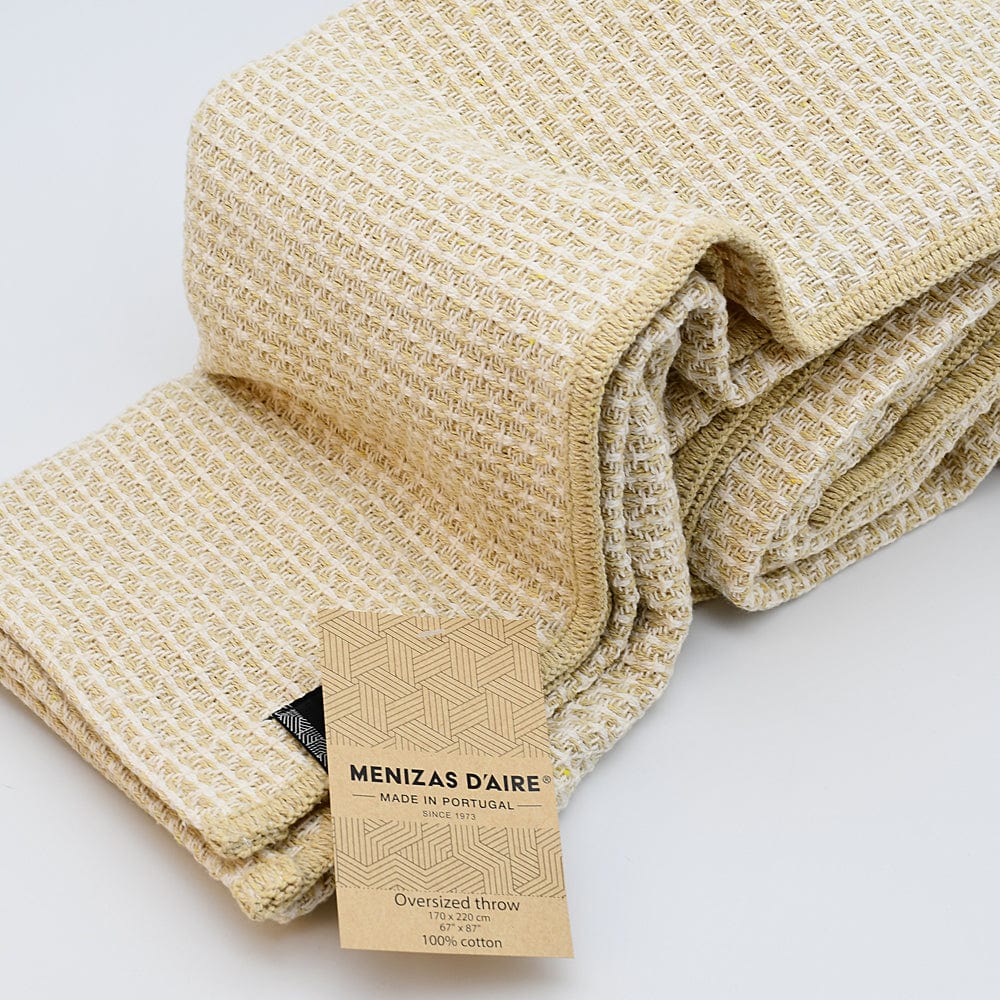 luisa-paix-o-maxi-plaid-coton-beige-220x170-tissage-main image 3