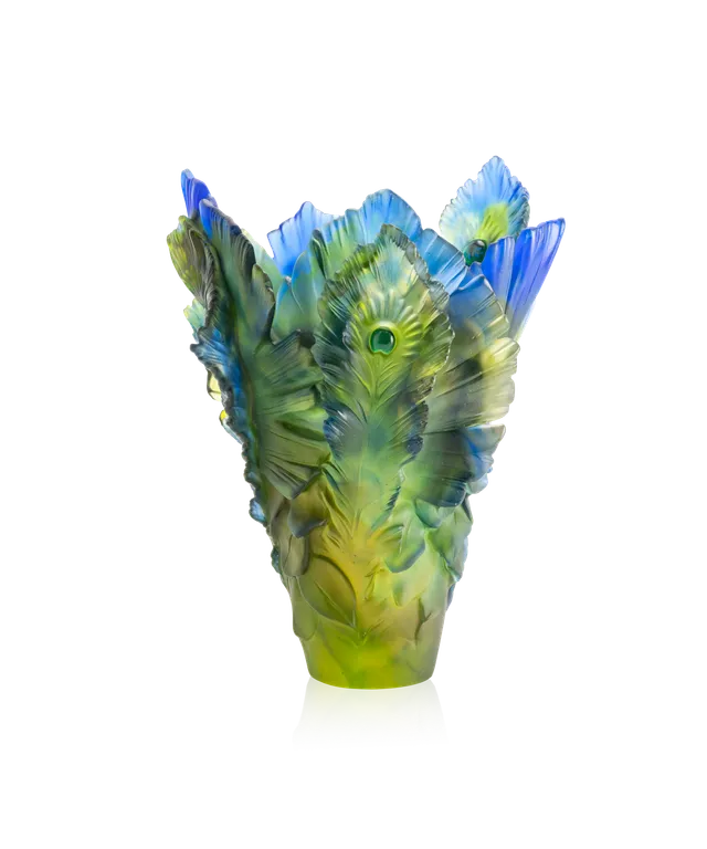 daum-univers-v-g-tal-fleur-de-paon-exotique-vase-grand-mod-le image 1
