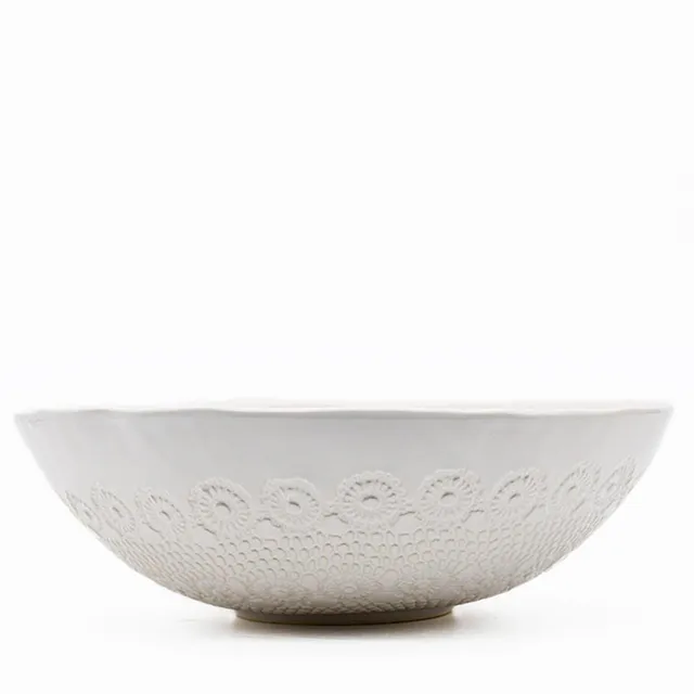 luisa-paix-o-flores-saladier-c-ramique-blanc-25cm image 1