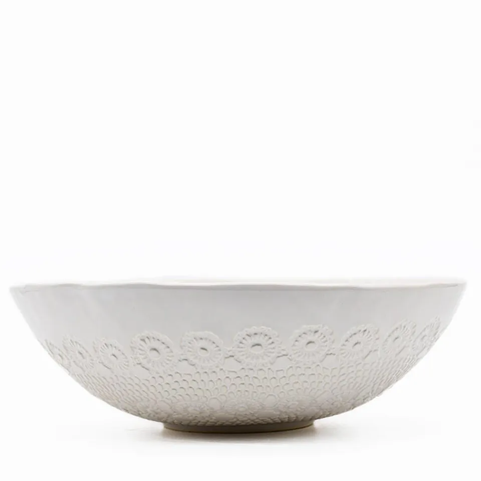 luisa-paix-o-flores-saladier-c-ramique-blanc-25cm image 1