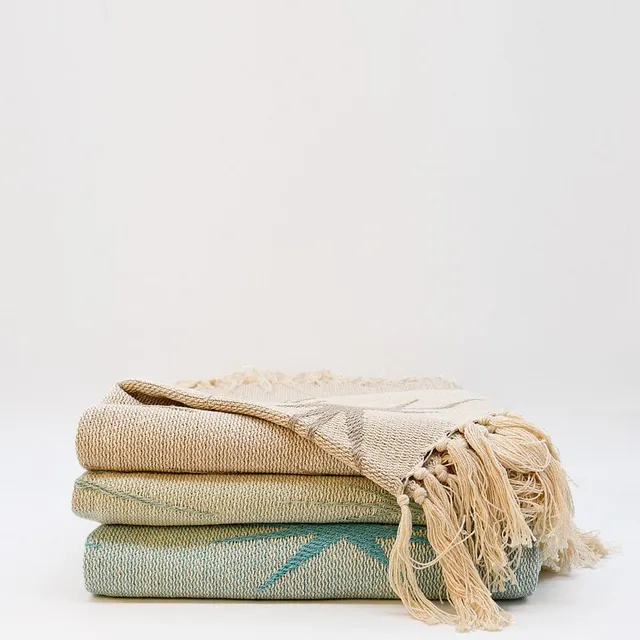luisa-paix-o-estrelas-plaid-coton-beige-200x135cm image 1
