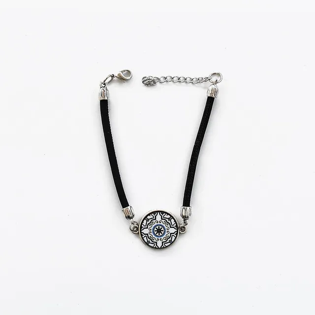 luisa-paix-o-bracelet-coton-azulejo-noir-8-22-cm-fantaisie image 1