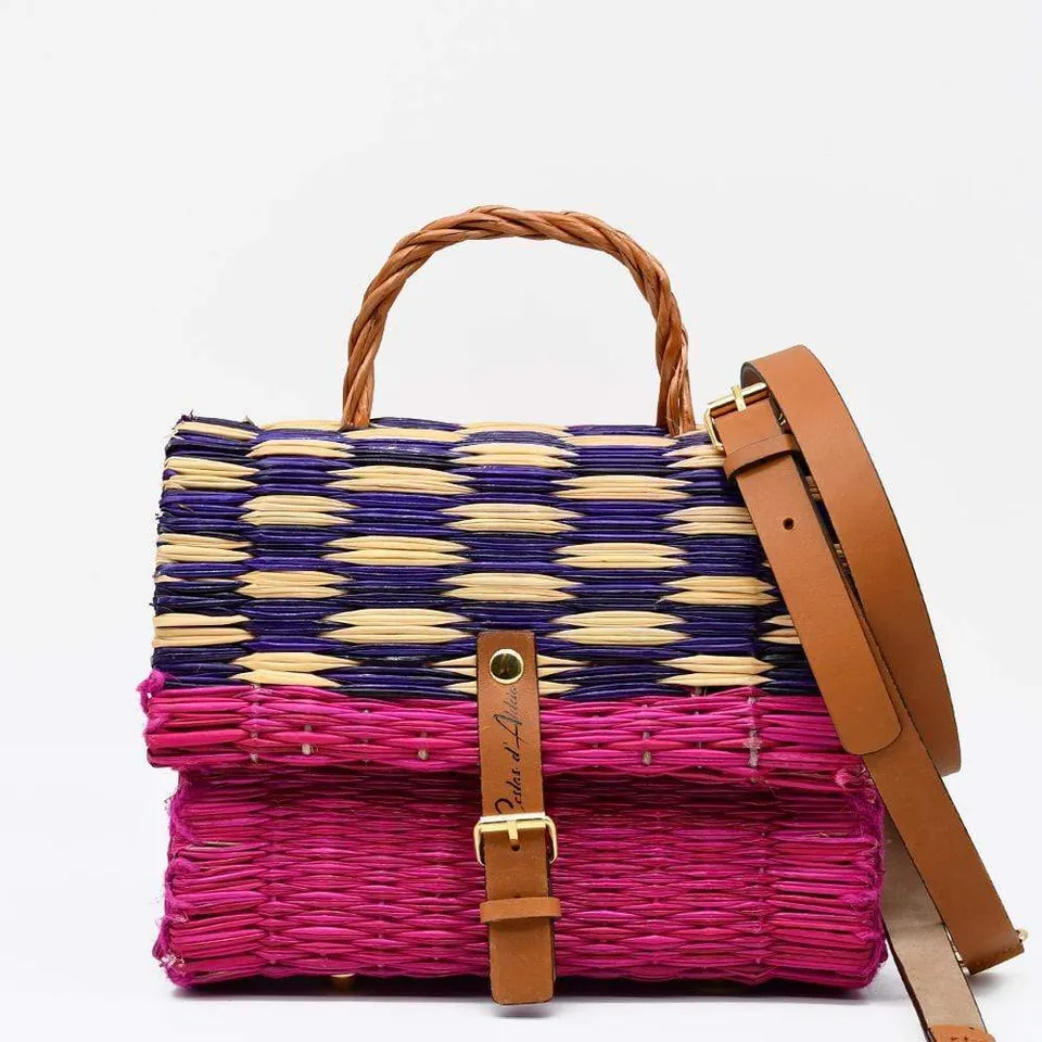 luisa-paix-o-accessoires-du-portugal-sac-cartable-jonc-25cm-rose-violet image 1