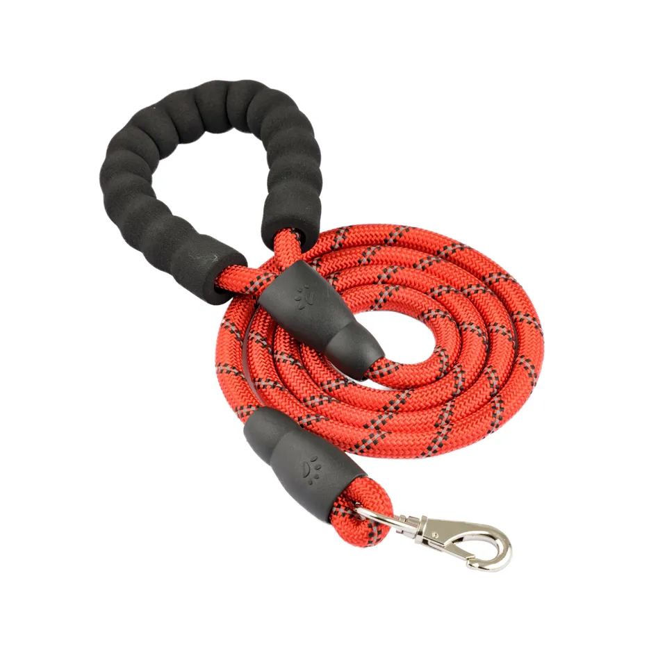 baroni-home-pet-laisse-chien-nylon-bleue-1-5-m-r-fl-chissante image 1