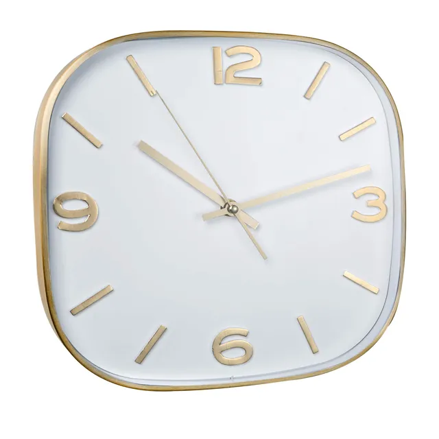 baroni-home-horloge-murale-blanche-chiffres-or-28-5-cm image 1