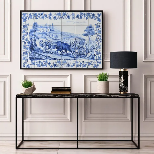 luisa-paix-o-azulejos-fresque-90x60cm-24-carreaux-peints-main image 1