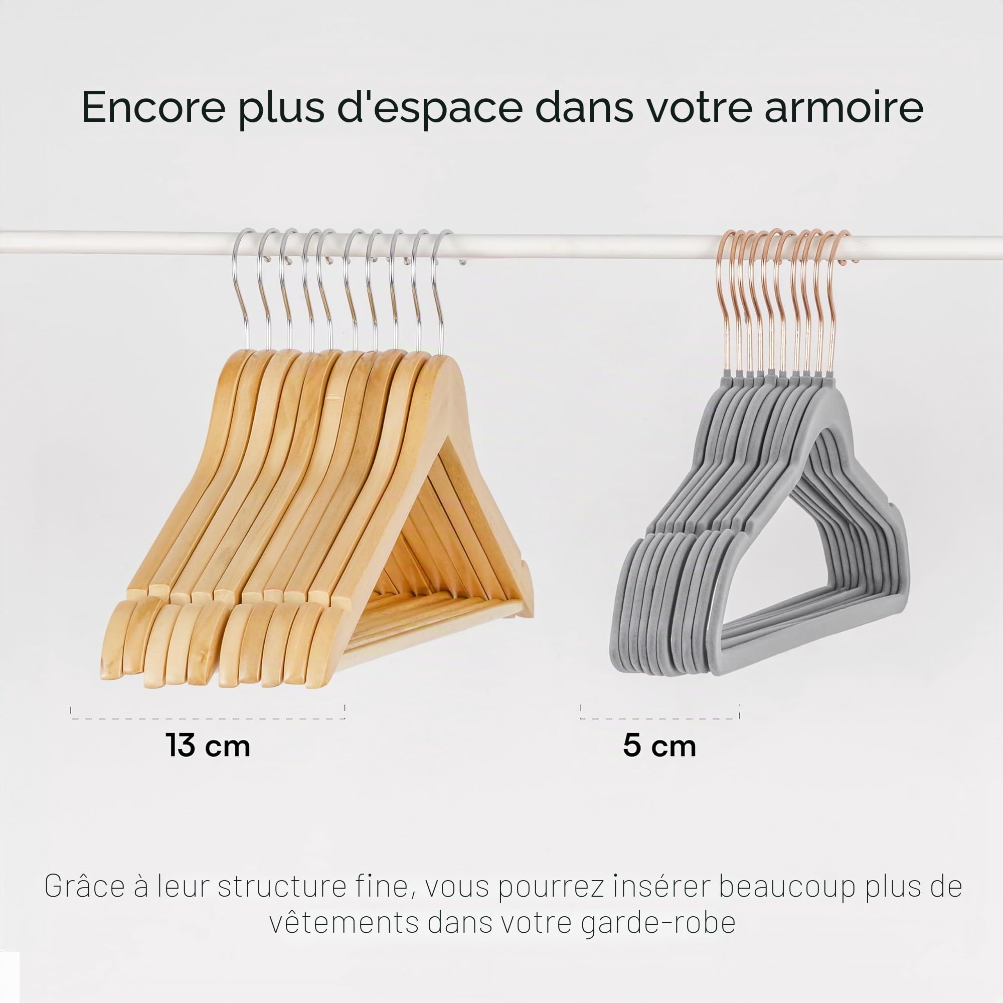 baroni-home-organizzazione-cintres-velours-gris-20-pi-ces-44-5cm image 3
