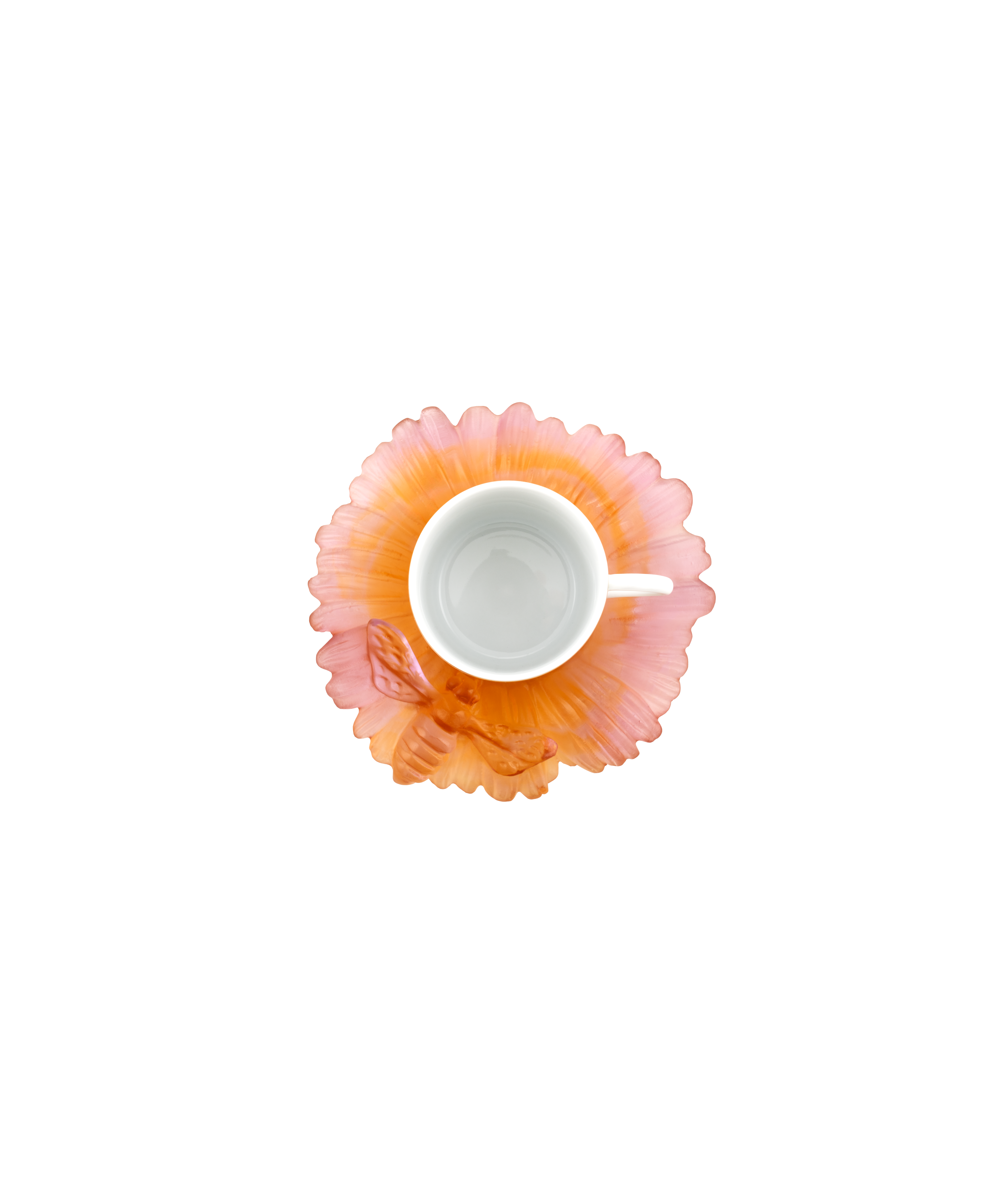 daum-or-d-abeille-tasse-caf-soucoupe-cristal image 2