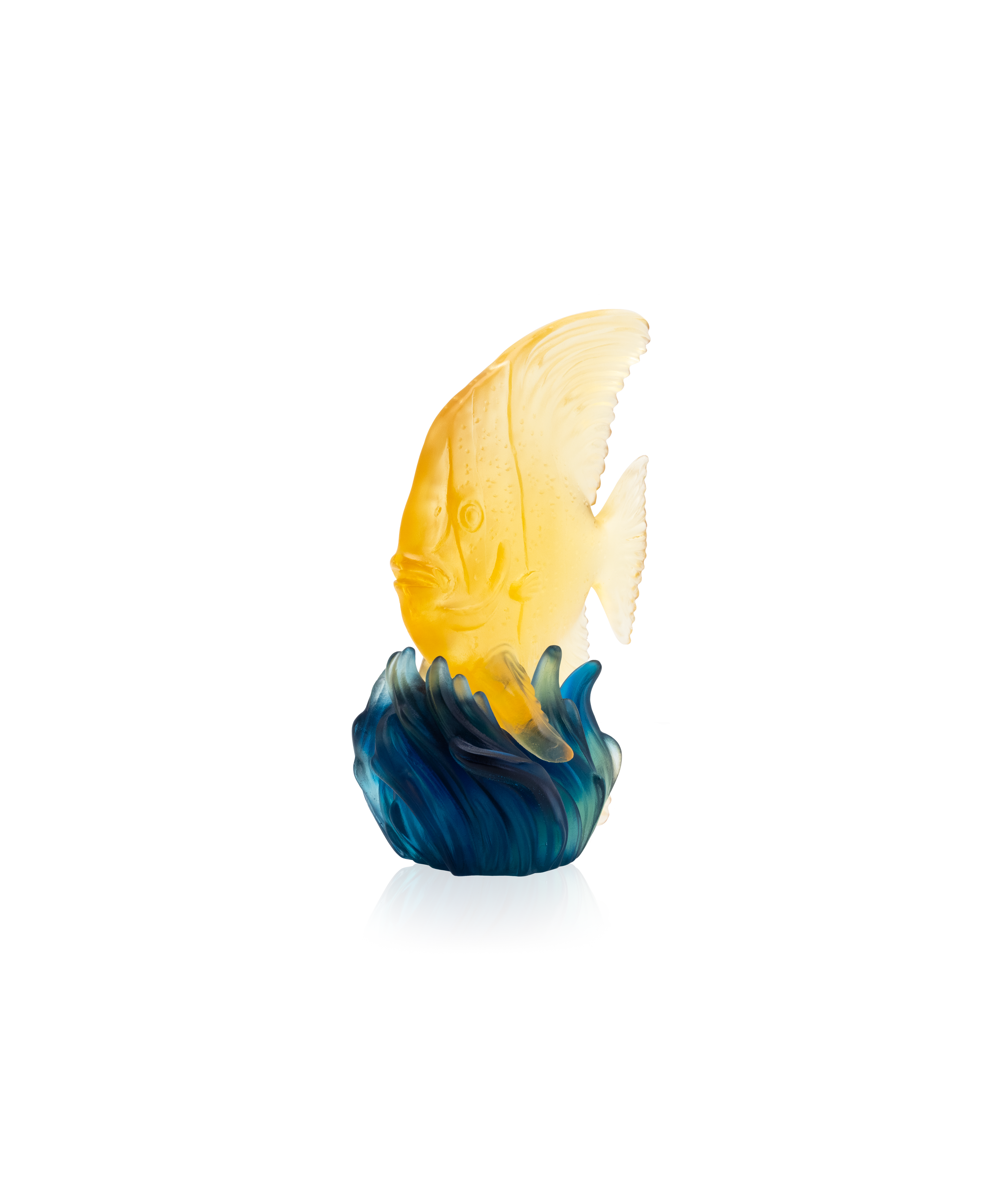 daum-univers-animalier-maya-platax-sculpture-moyen-mod-le-jaune-bleu image 3