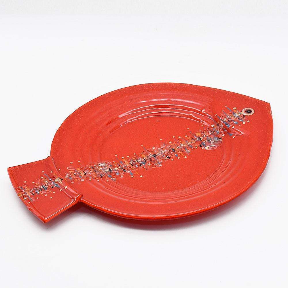luisa-paix-o-marinha-grande-assiette-en-verre-38-cm-rouge image 2