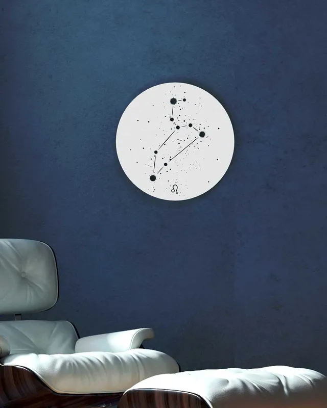 je-suis-art-tableaux-constellation-du-zodiaque-lion-cercle-tableau-m-tal image 1