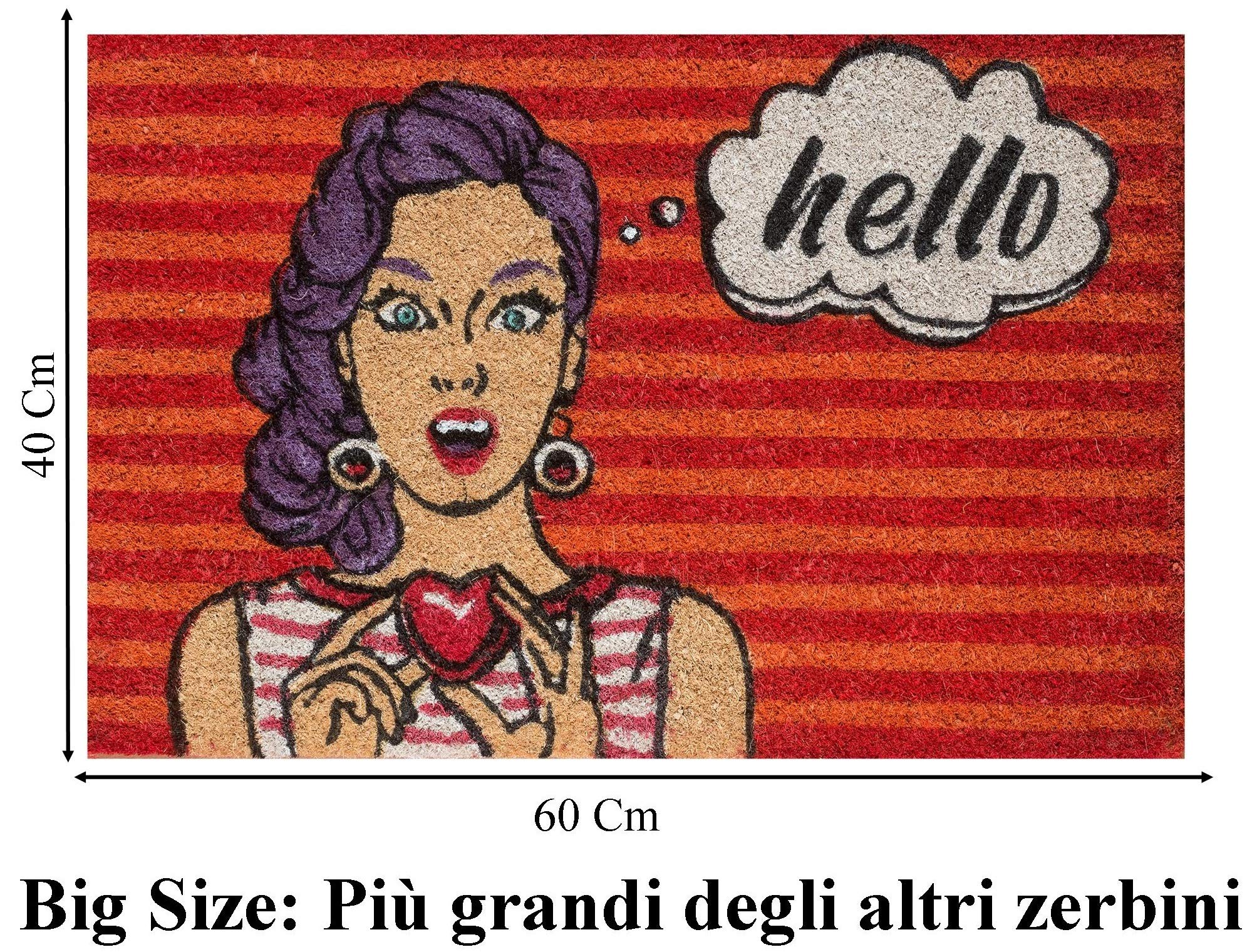 baroni-home-paillasson-coco-pop-art-hello-60x40-cm image 3
