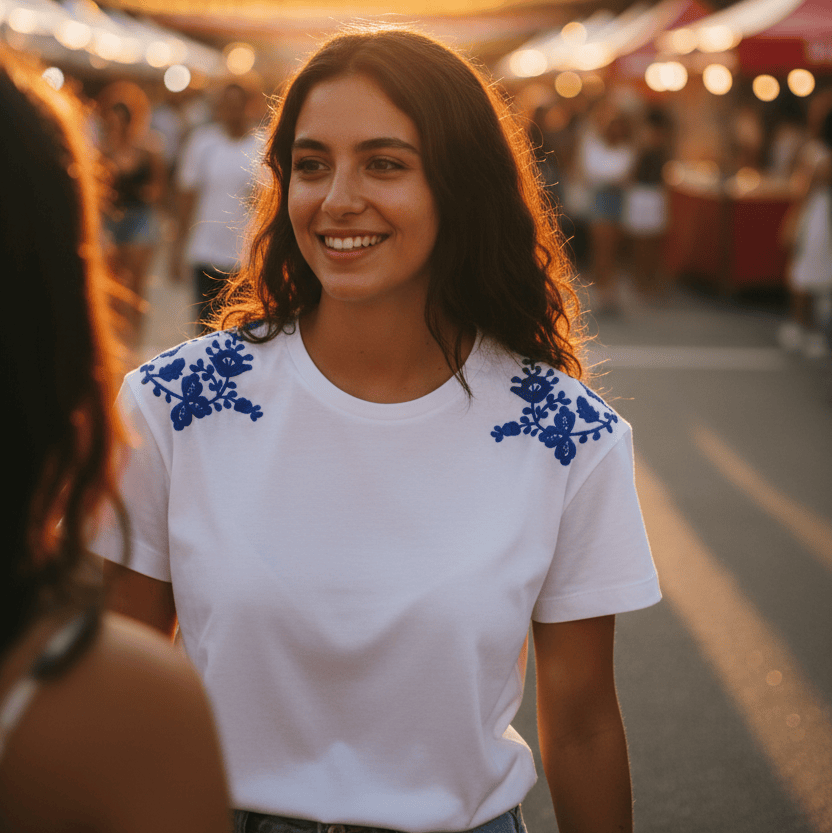 luisa-paix-o-viana-tee-shirt-blanc-brod-main-coton image 2
