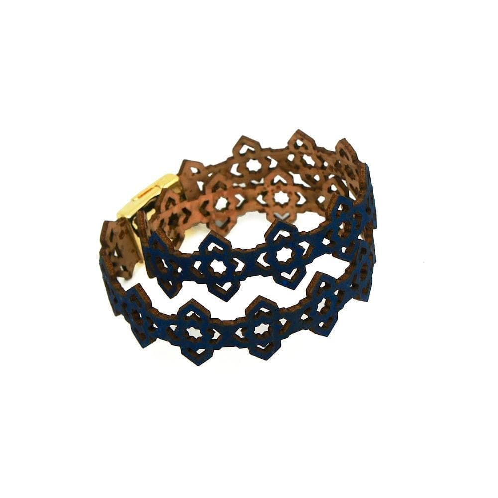 luisa-paix-o-bijoux-du-portugal-bracelet-li-ge-double-bleu-marine image 2