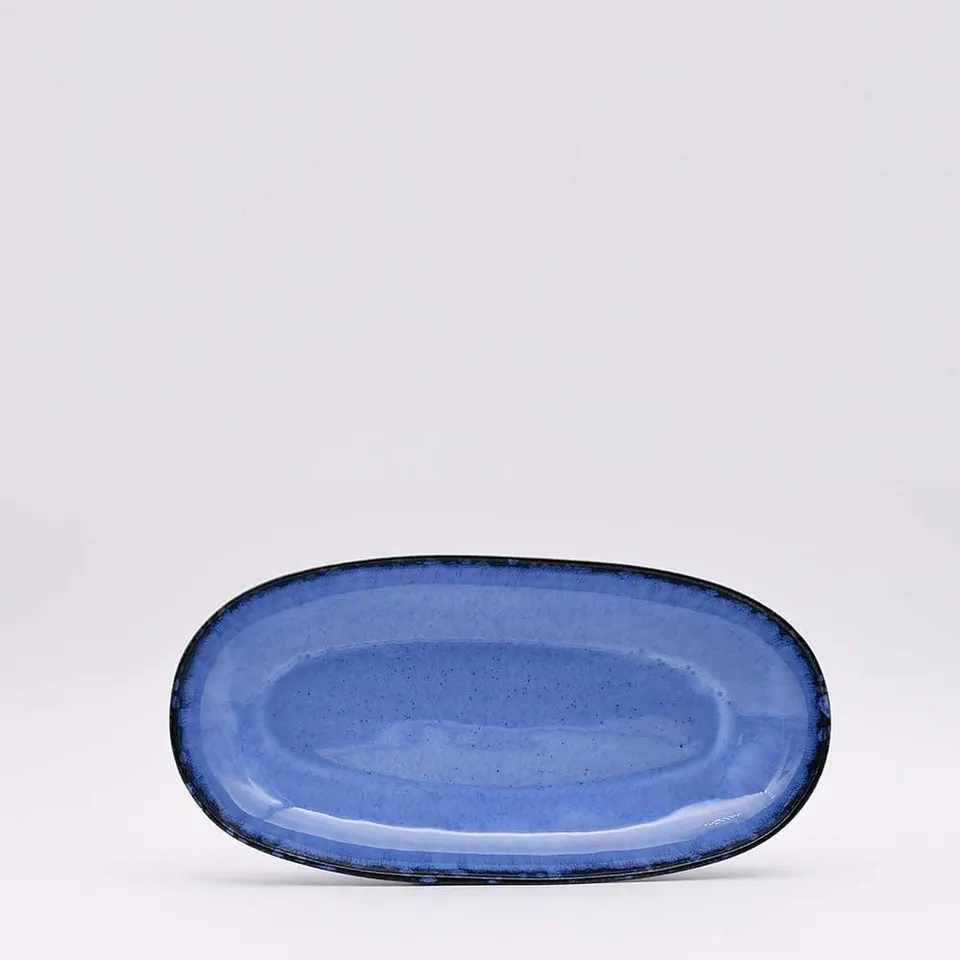luisa-paix-o-amazonia-plat-de-service-en-gr-s-bleu-24-cm image 1