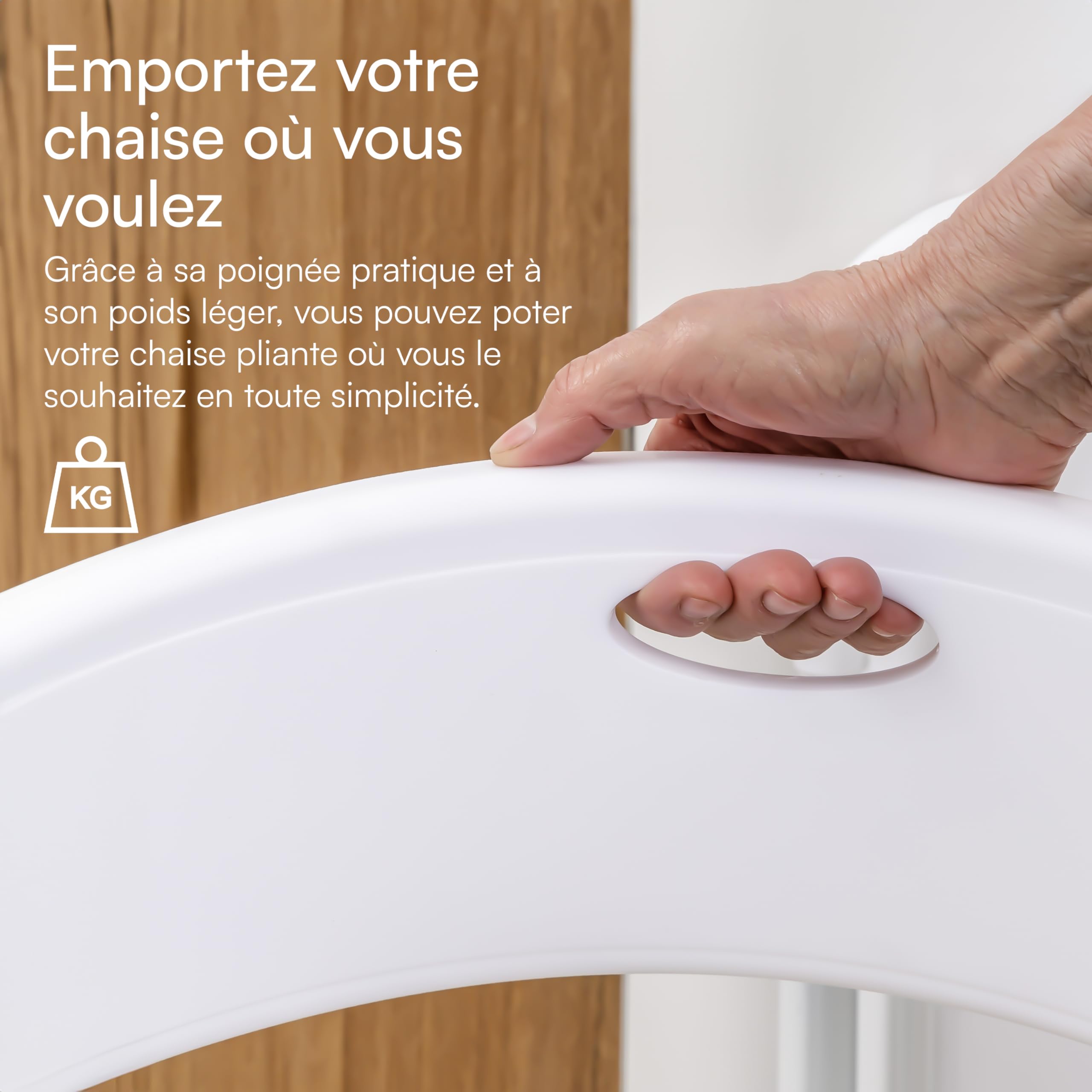 baroni-home-sedie-chaise-pliante-blanche-acier-pvc-1-pi-ce image 4