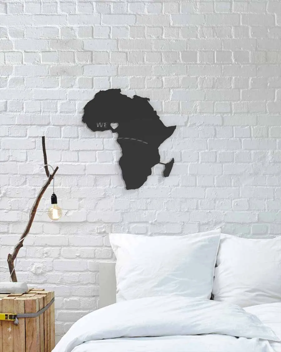 je-suis-art-we-love-afrique-carte-afrique-d-co-murale-m-tal-noir image 1