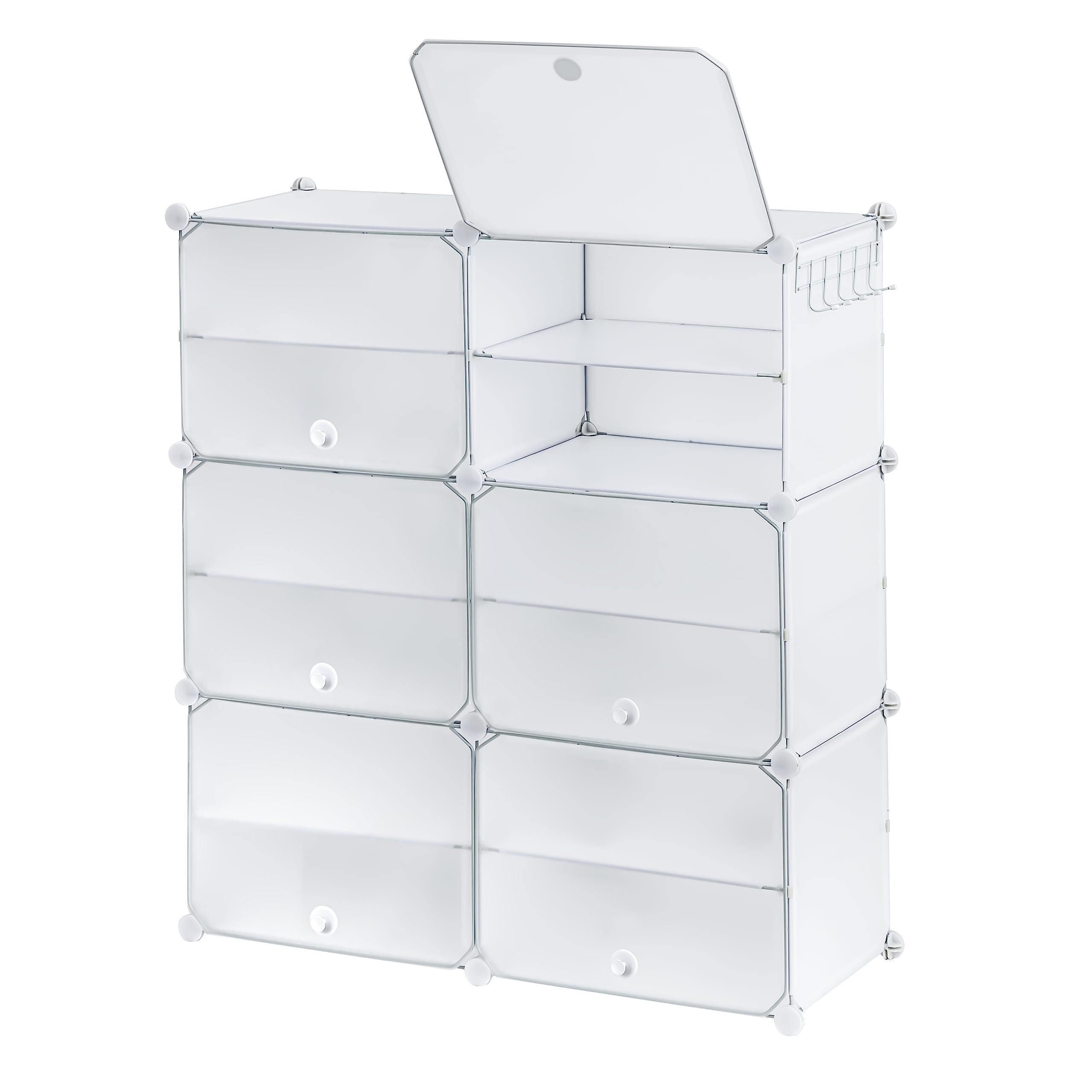 baroni-home-organizzazione-meuble-chaussures-blanc-12-compartiments image 1