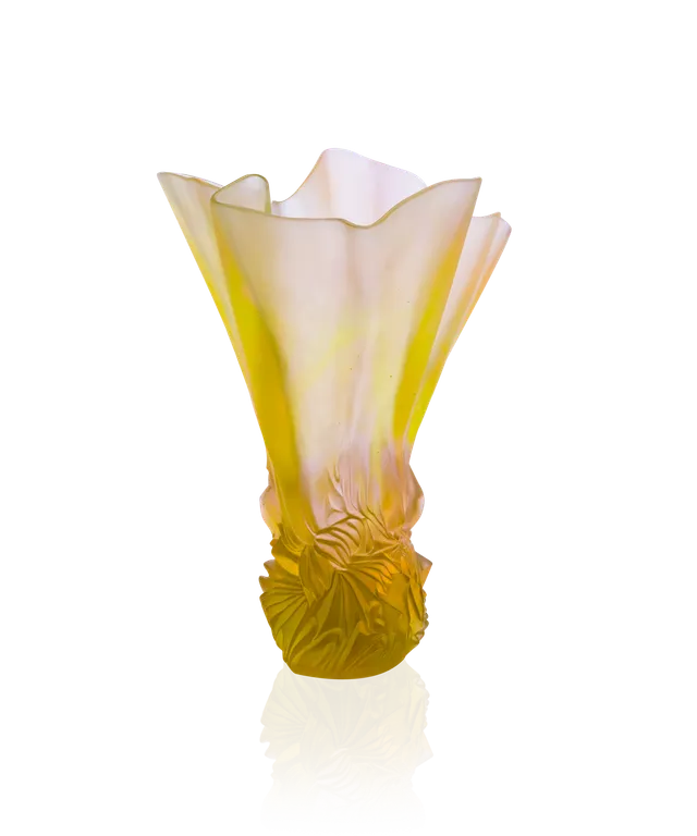 daum-univers-v-g-tal-croisi-re-vase-grand-mod-le-rose-vert image 1