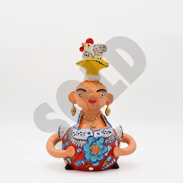 luisa-paix-o-boneca-barriguda-25-cm-figurine-c-ramique-pi-ce-unique image 1