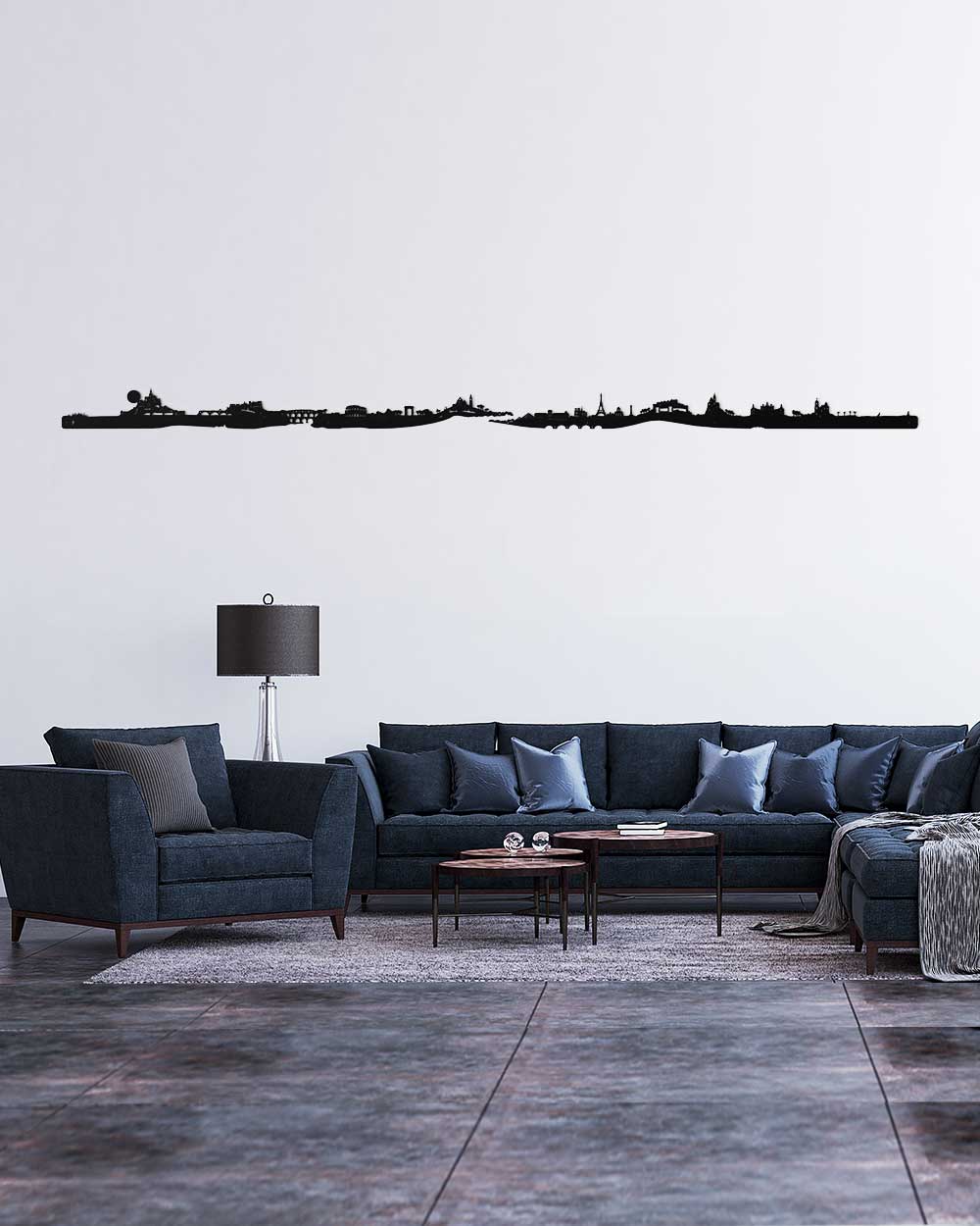 je-suis-art-skylines-france-xxl-d-coration-murale-m-tal-260-cm image 1