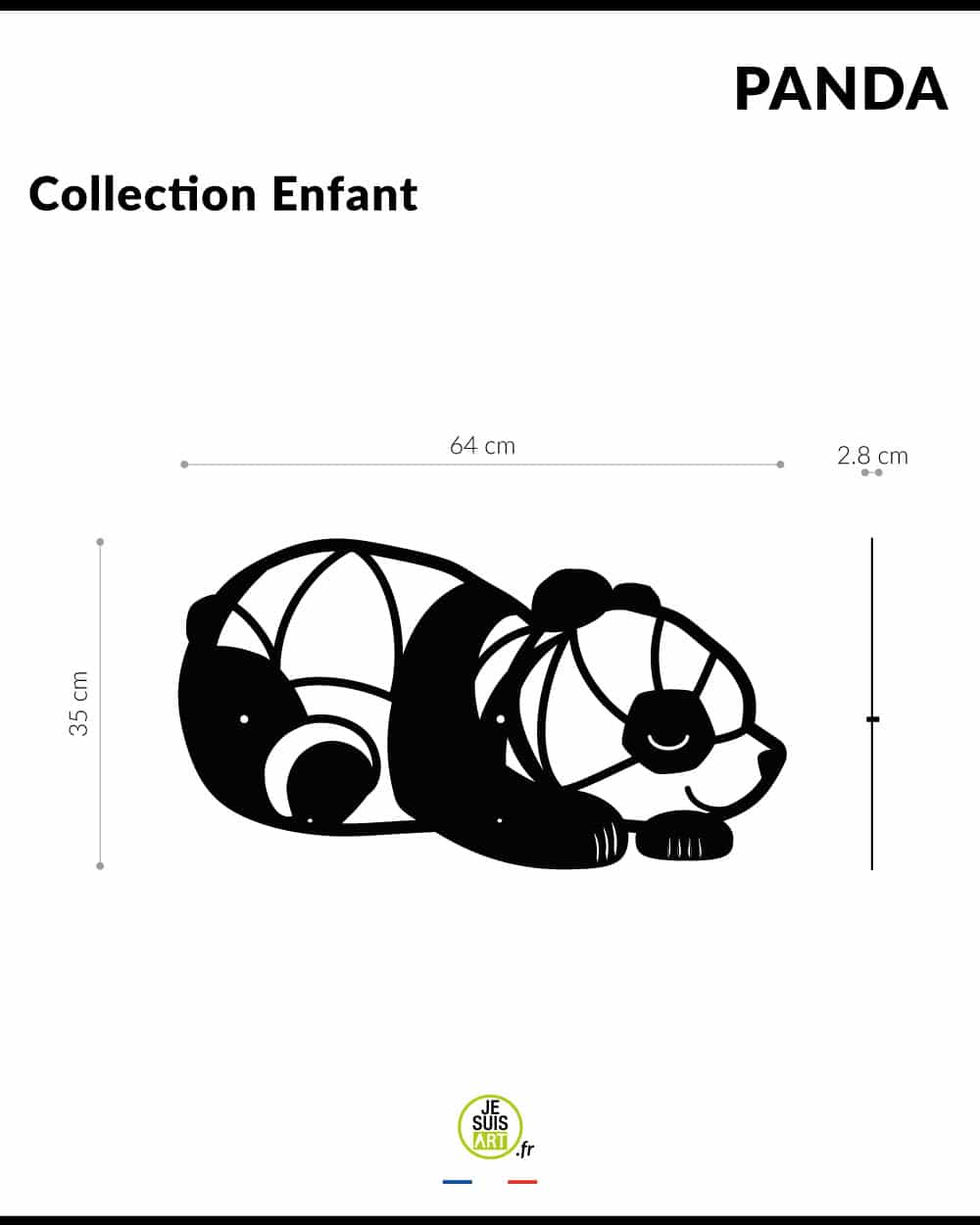 je-suis-art-one-line-panda-d-coration-murale-m-tal-animal image 5
