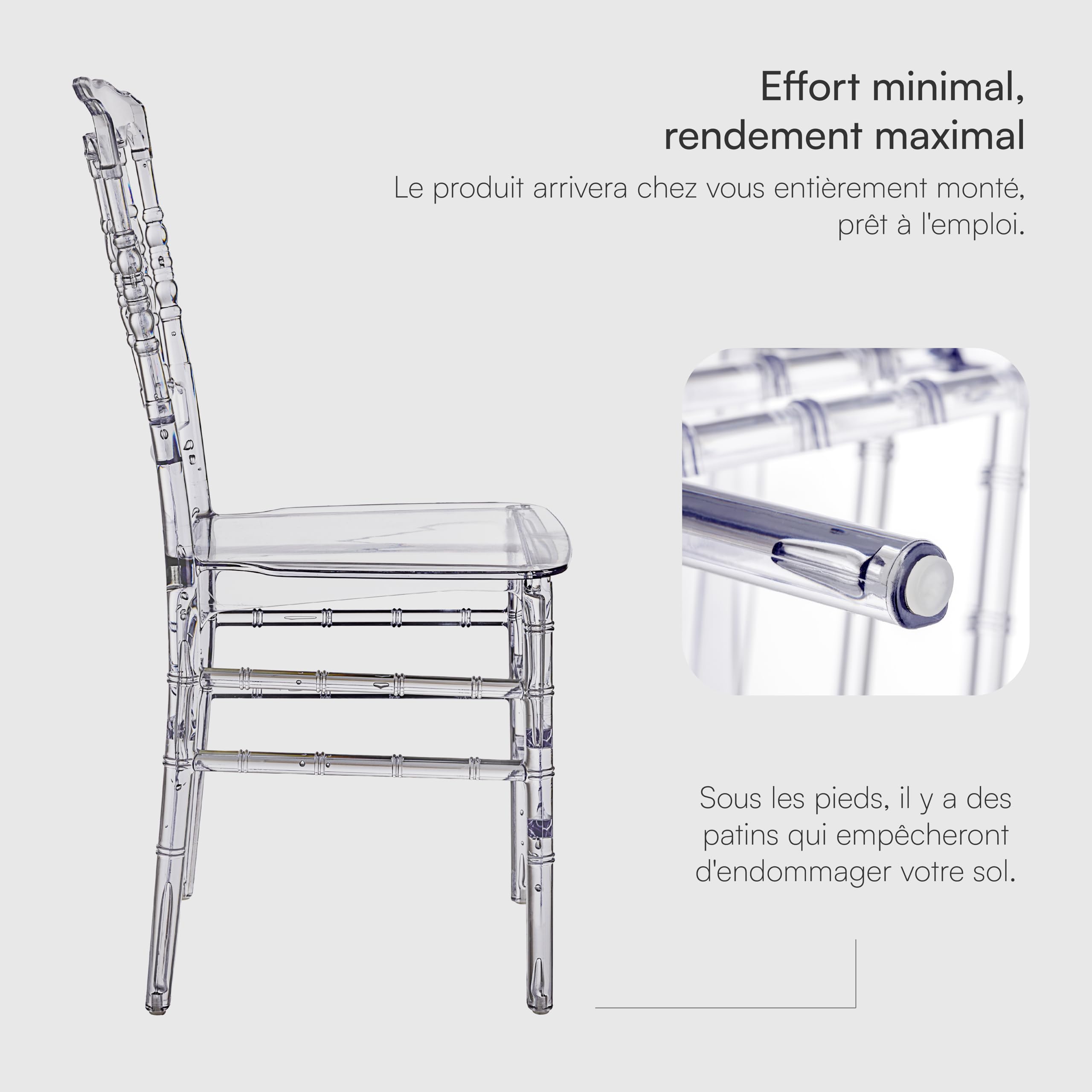 baroni-home-sedie-set-4-chaises-polycarbonate-transparent-bambou image 6